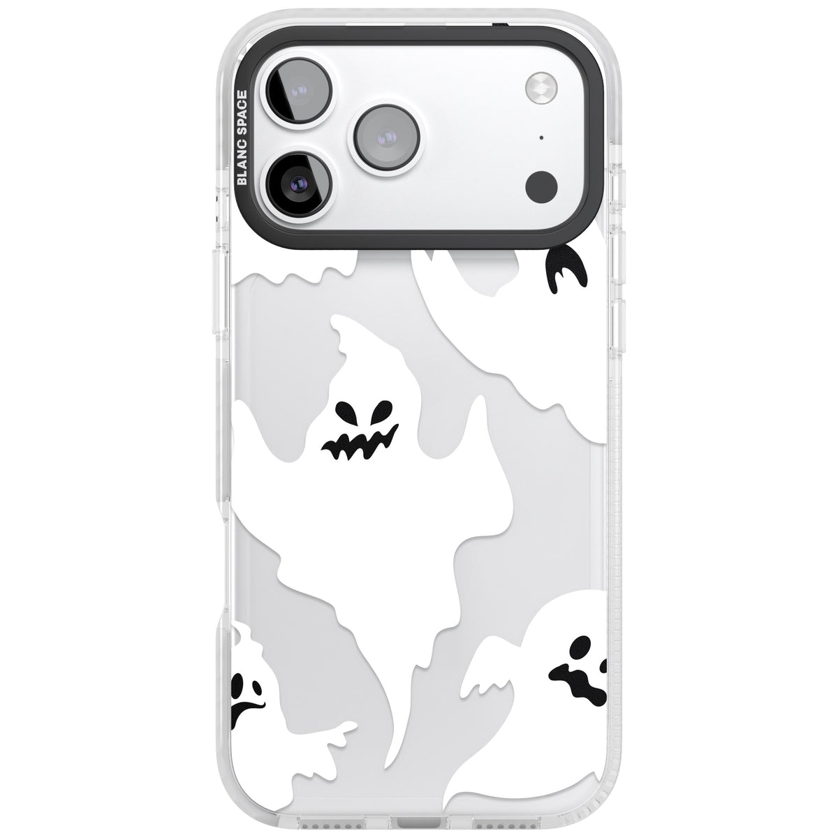 Ghost Pattern iPhone 17 Pro Max Impact Clear Phone Case front