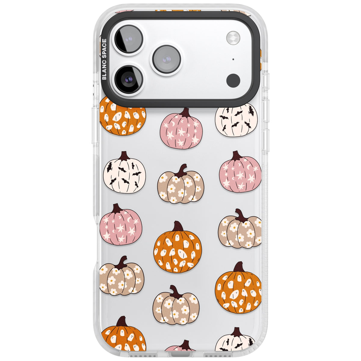 Floral Pumpkins iPhone 17 Pro Max Impact Clear Phone Case front