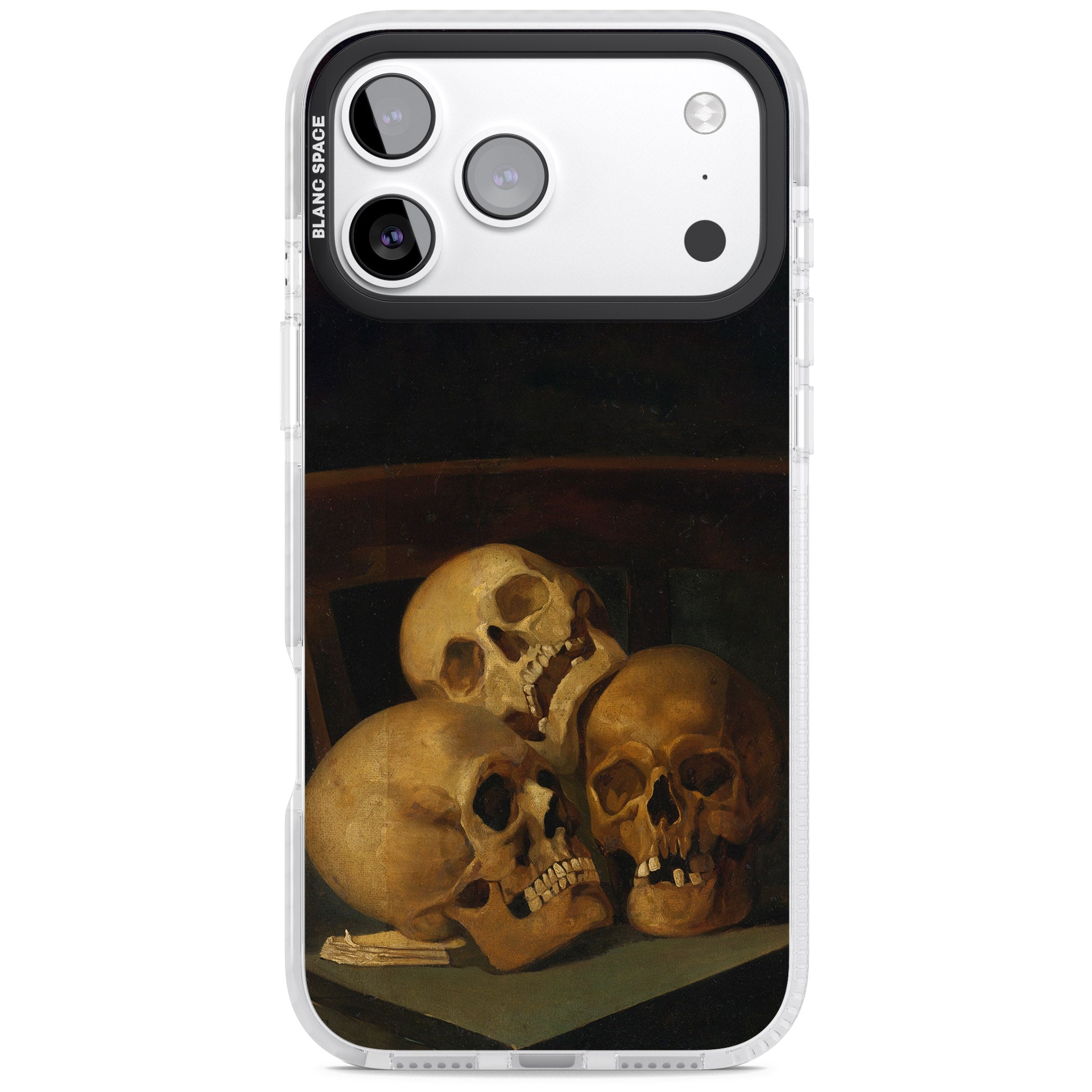 Still Life Of Three Skulls iPhone 17 Pro Impact Clear Phone Case