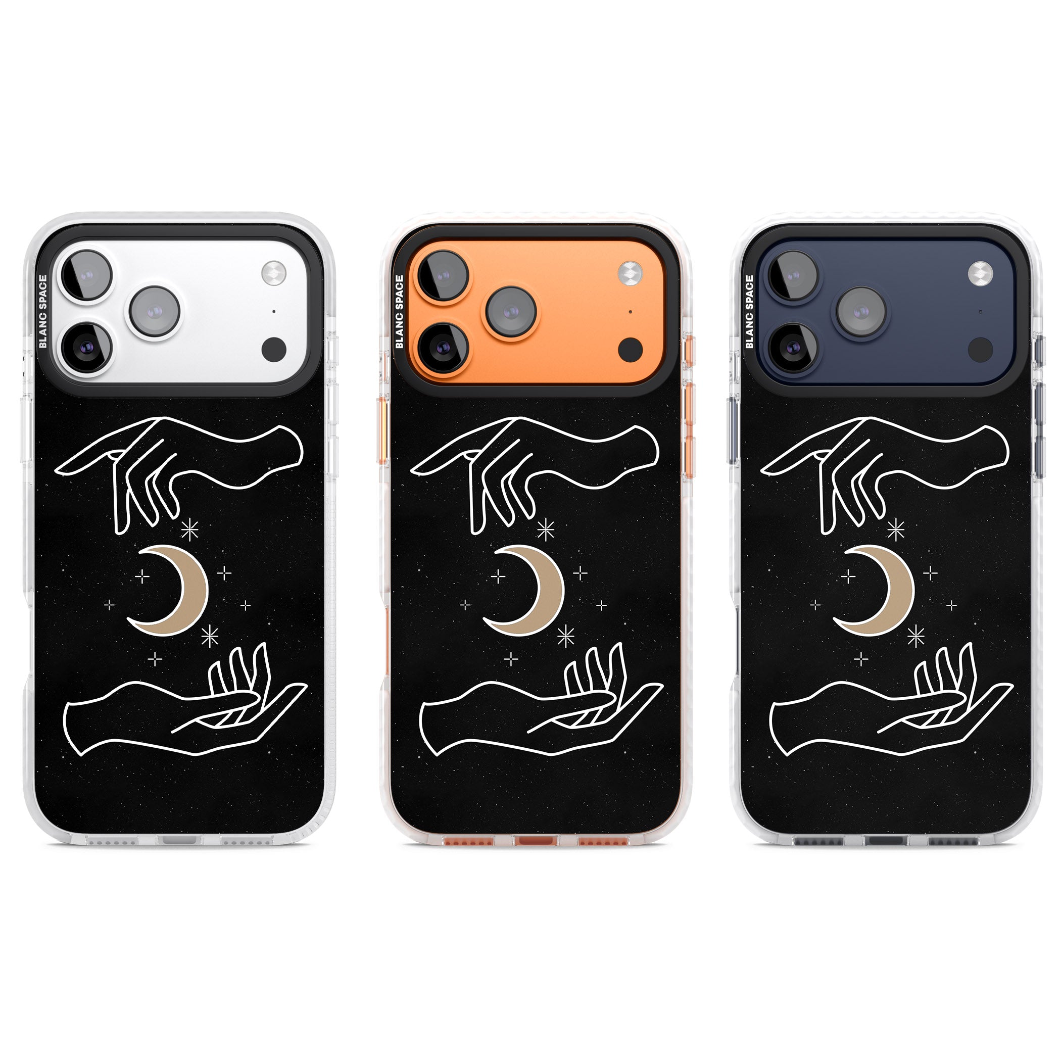 Cosmic Hands iPhone 17 Pro Impact Clear Phone Case APT Impact Protection