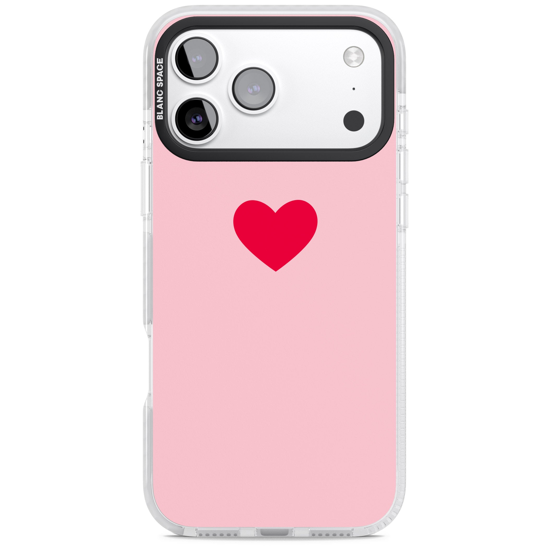 Red & Pink Heart iPhone 17 Pro Impact Clear Phone Case
