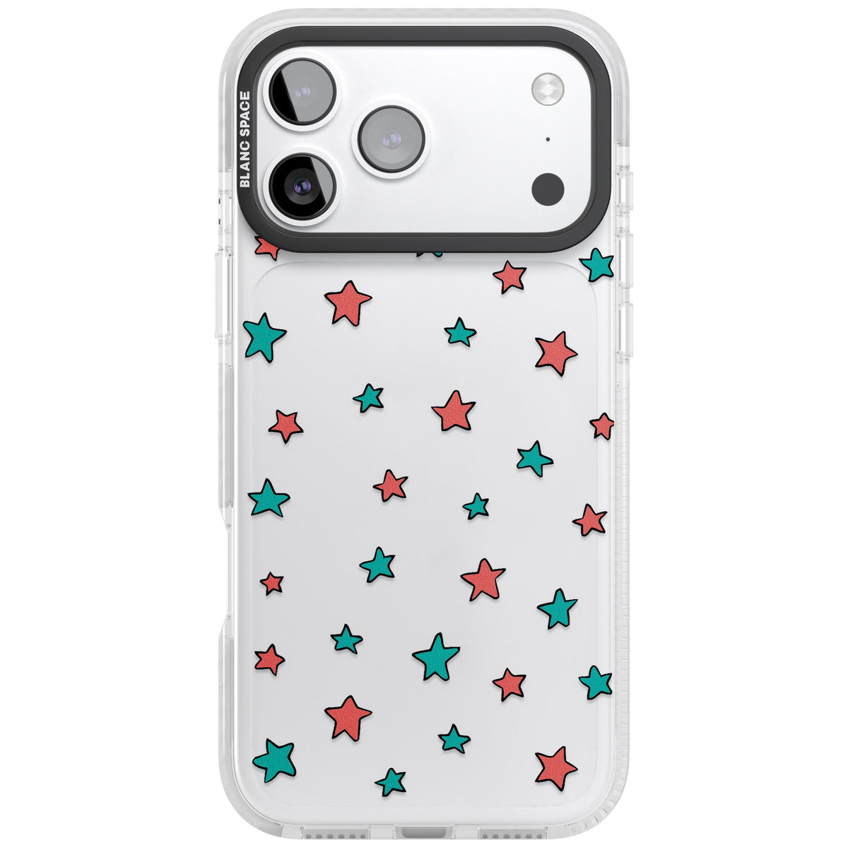 Heartstopper Stars Pattern iPhone 17 Pro Max Impact Clear Phone Case front