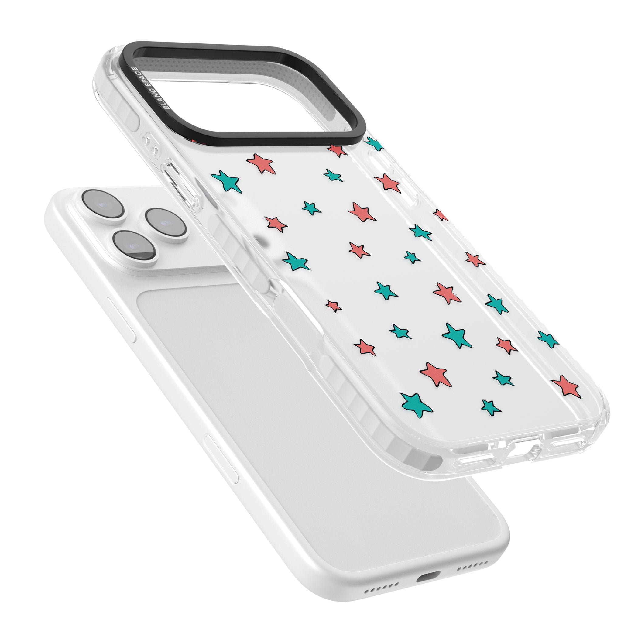 Heartstopper Stars Pattern iPhone 17 Pro Impact Clear Phone Case Colours