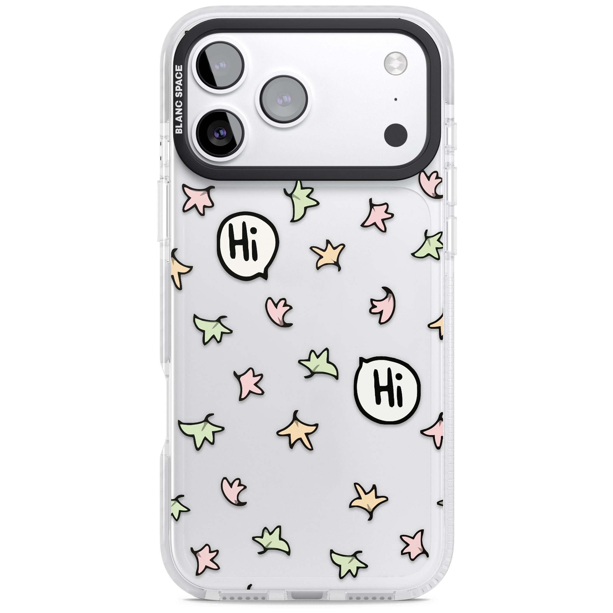 Heartstopper Leaves Pattern iPhone 17 Pro Impact Clear Phone Case