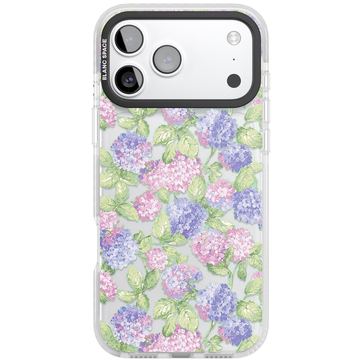 Cottage Hydrangea iPhone 17 Pro Max Impact Clear Phone Case front