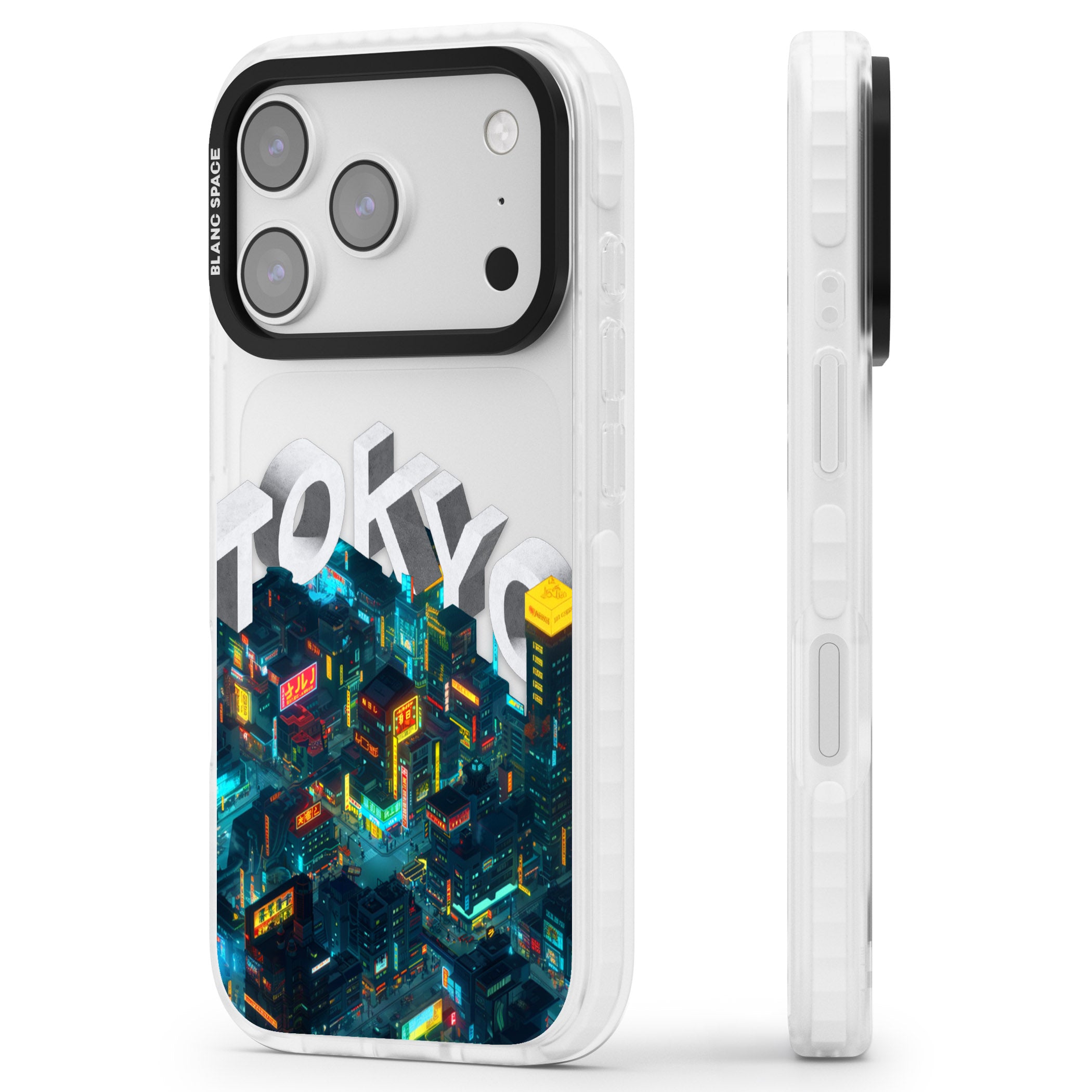 Tokyo iPhone 17 Pro Impact Clear Phone Case Side Profile