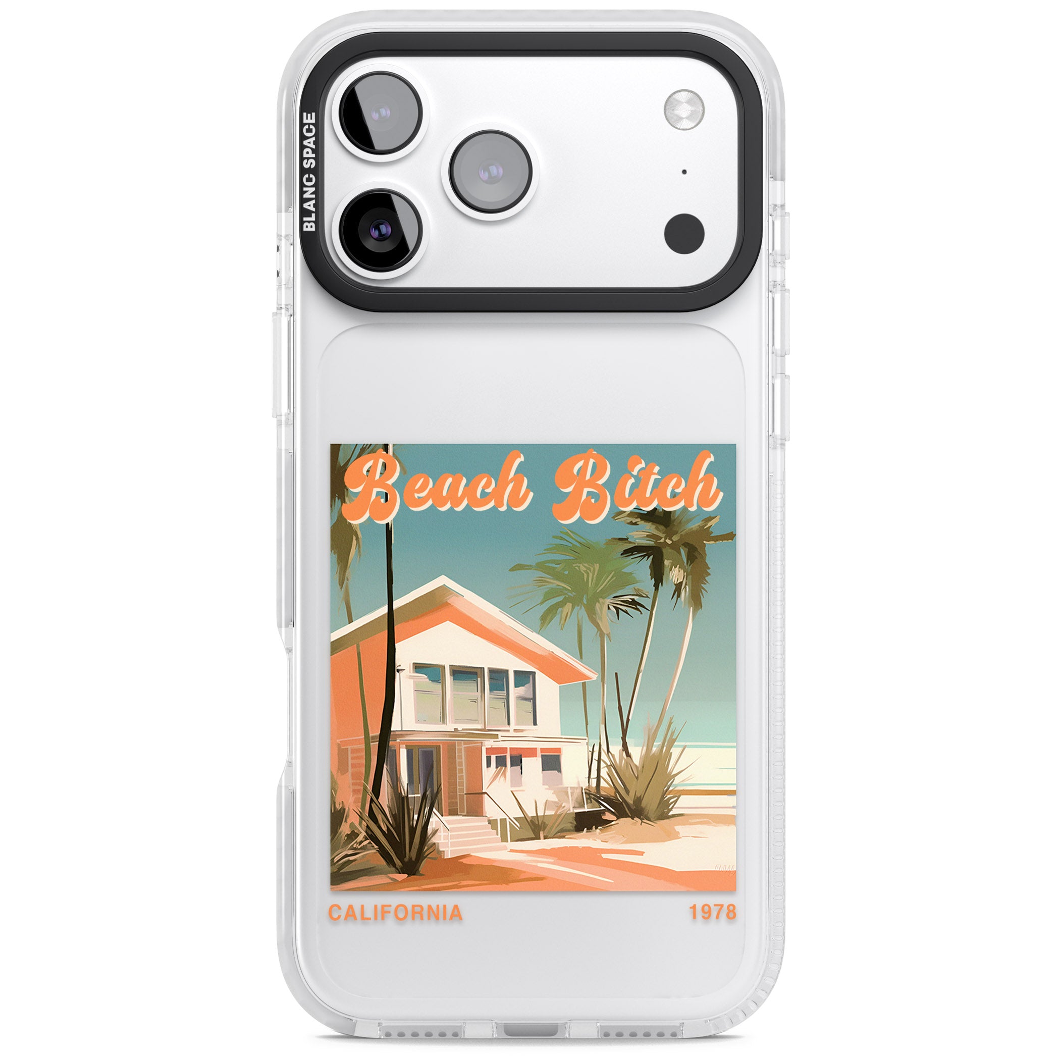 Beach B*tch iPhone 17 Pro Impact Clear Phone Case