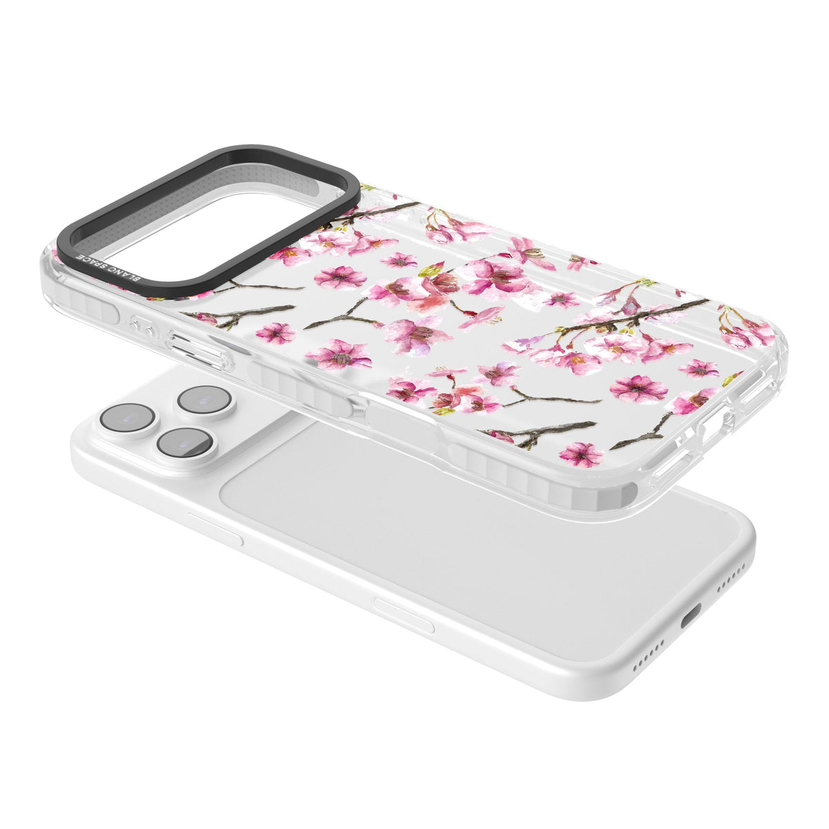 Sakura Bloom iPhone 17 Pro Max Impact Clear Phone Case angled