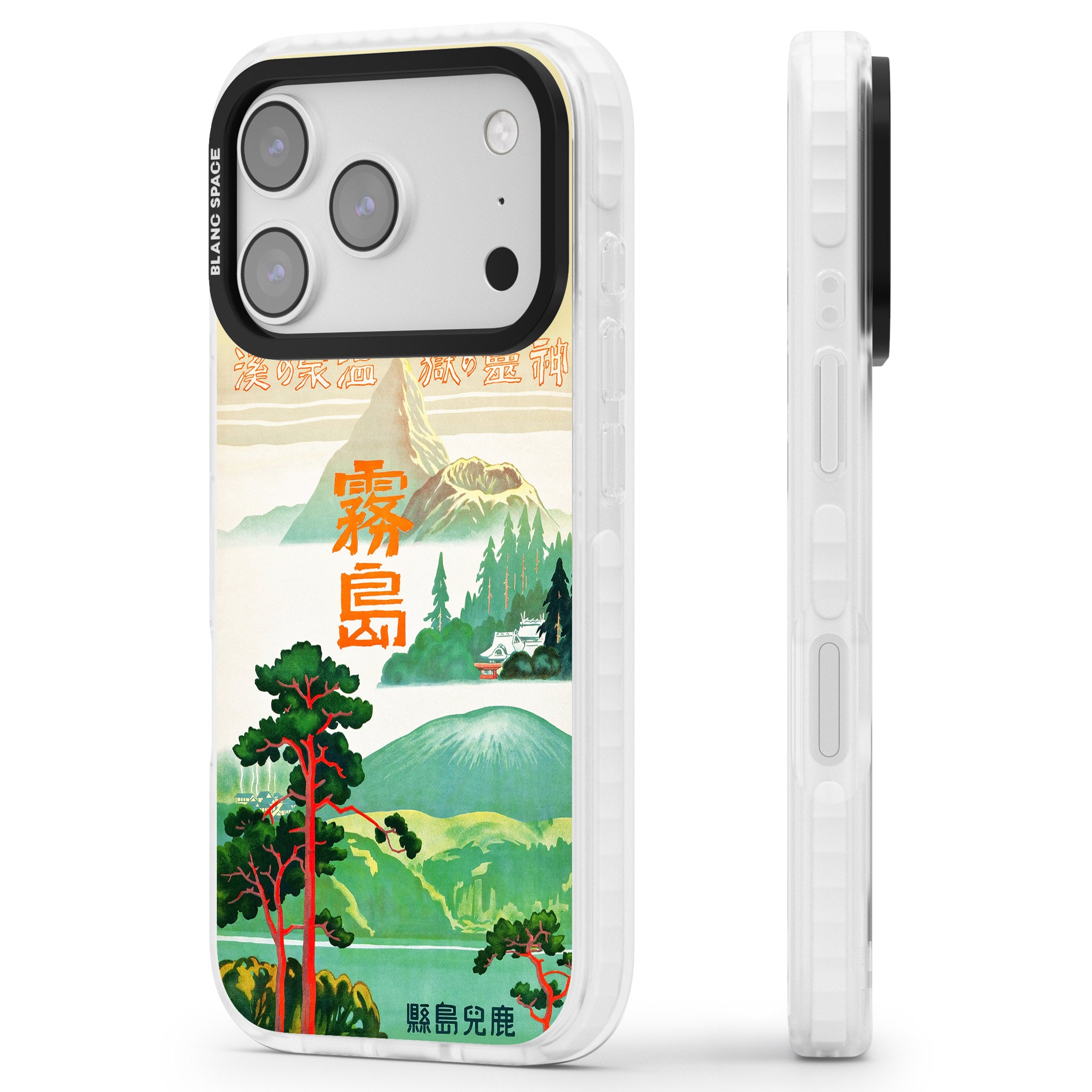 Japan Travel Poster (1930S) iPhone 17 Pro Impact Clear Phone Case Side Profile