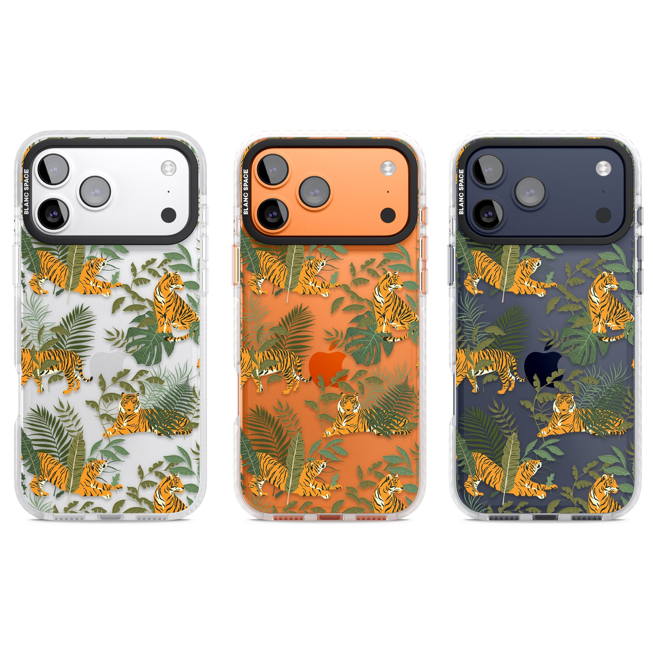 Tiger & Fern Jungle iPhone 17 Pro Impact Clear Phone Case APT Impact Protection