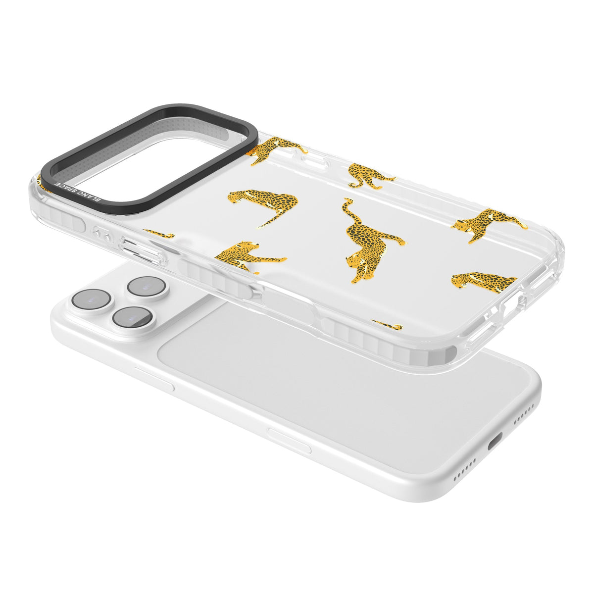 Wild Amber iPhone 17 Pro Max Impact Clear Phone Case angled