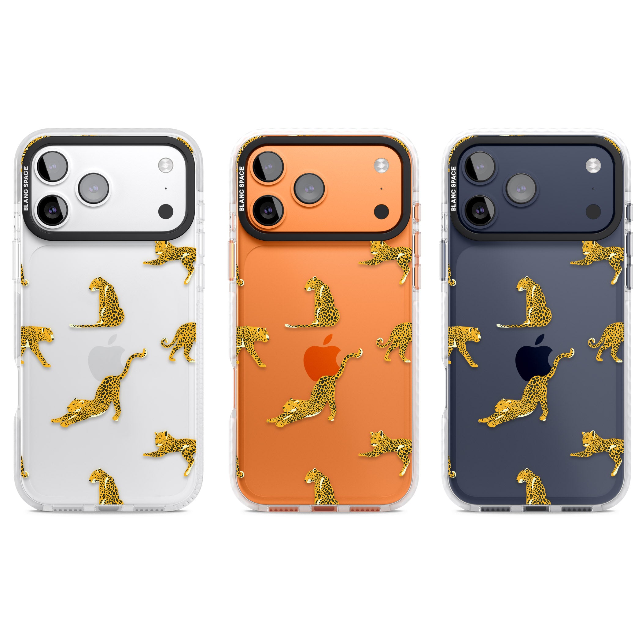 Leopard Spots iPhone 17 Pro Impact Clear Phone Case APT Impact Protection