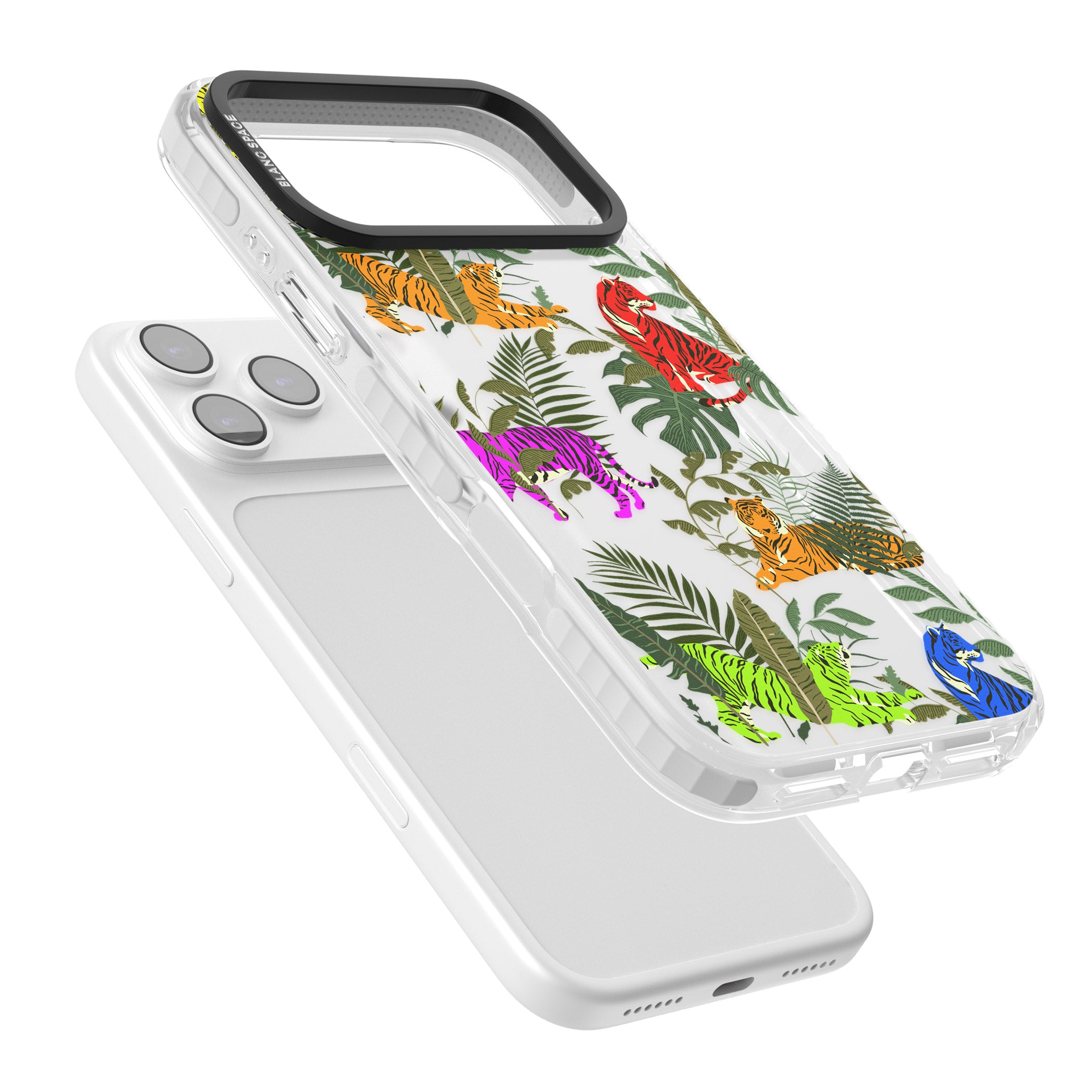 Colorful Jungle Tiger iPhone 17 Pro Impact Clear Phone Case Colours