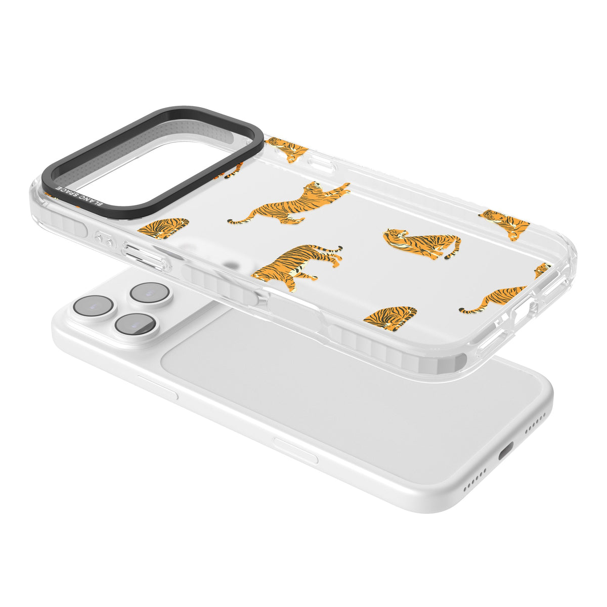 Tiger Lounge iPhone 17 Pro Max Impact Clear Phone Case angled