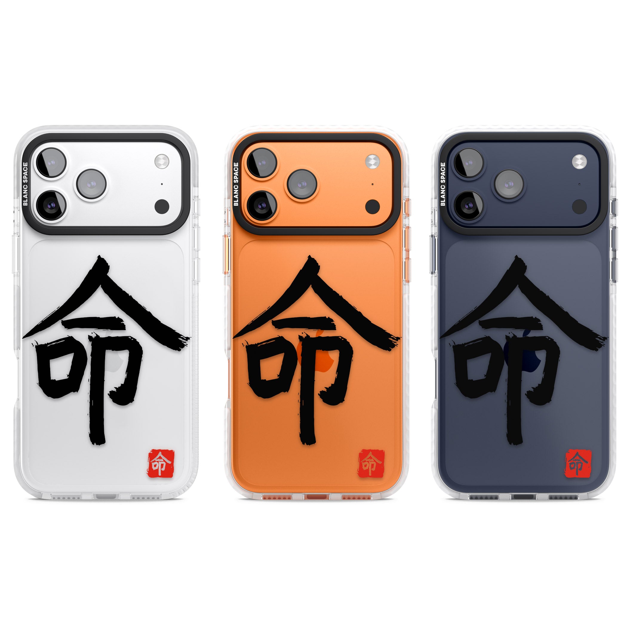 Japanese Kanji Life iPhone 17 Pro Impact Clear Phone Case APT Impact Protection