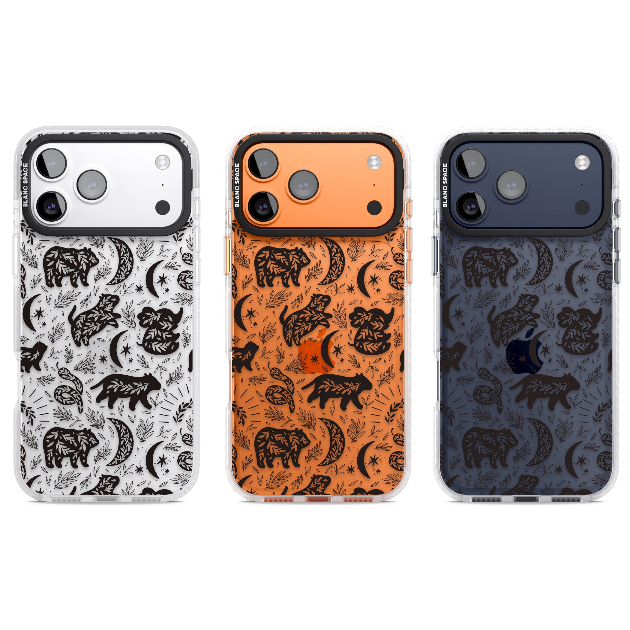 Midnight Forest Animals iPhone 17 Pro Impact Clear Phone Case APT Impact Protection
