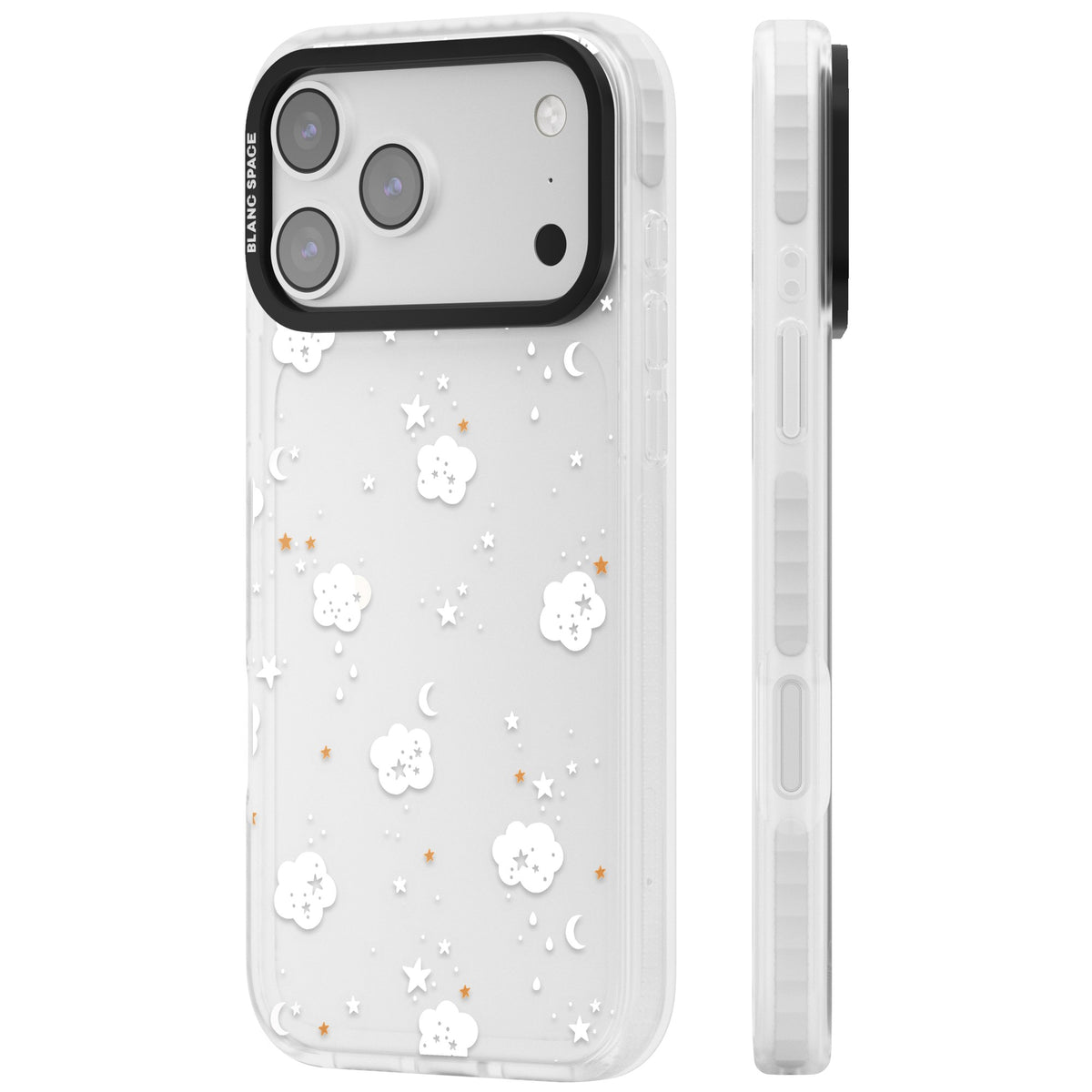 Starry Night Cloud iPhone 17 Pro Max Impact Clear Phone Case side