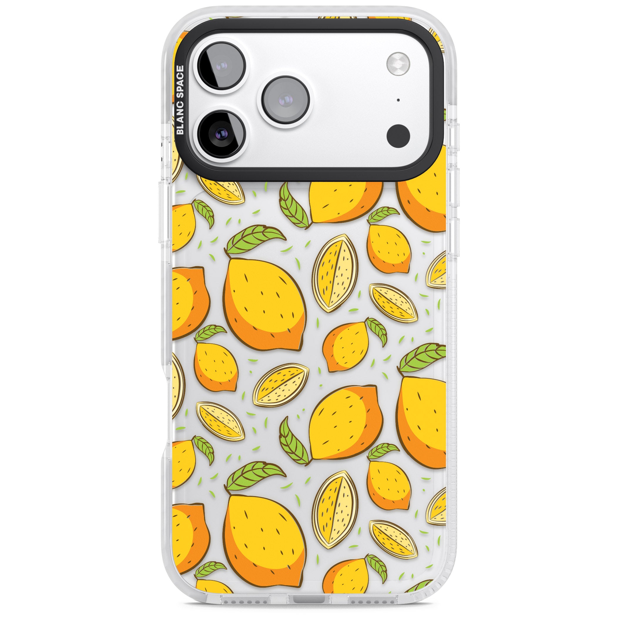 Lemon Pattern iPhone 17 Pro Impact Clear Phone Case