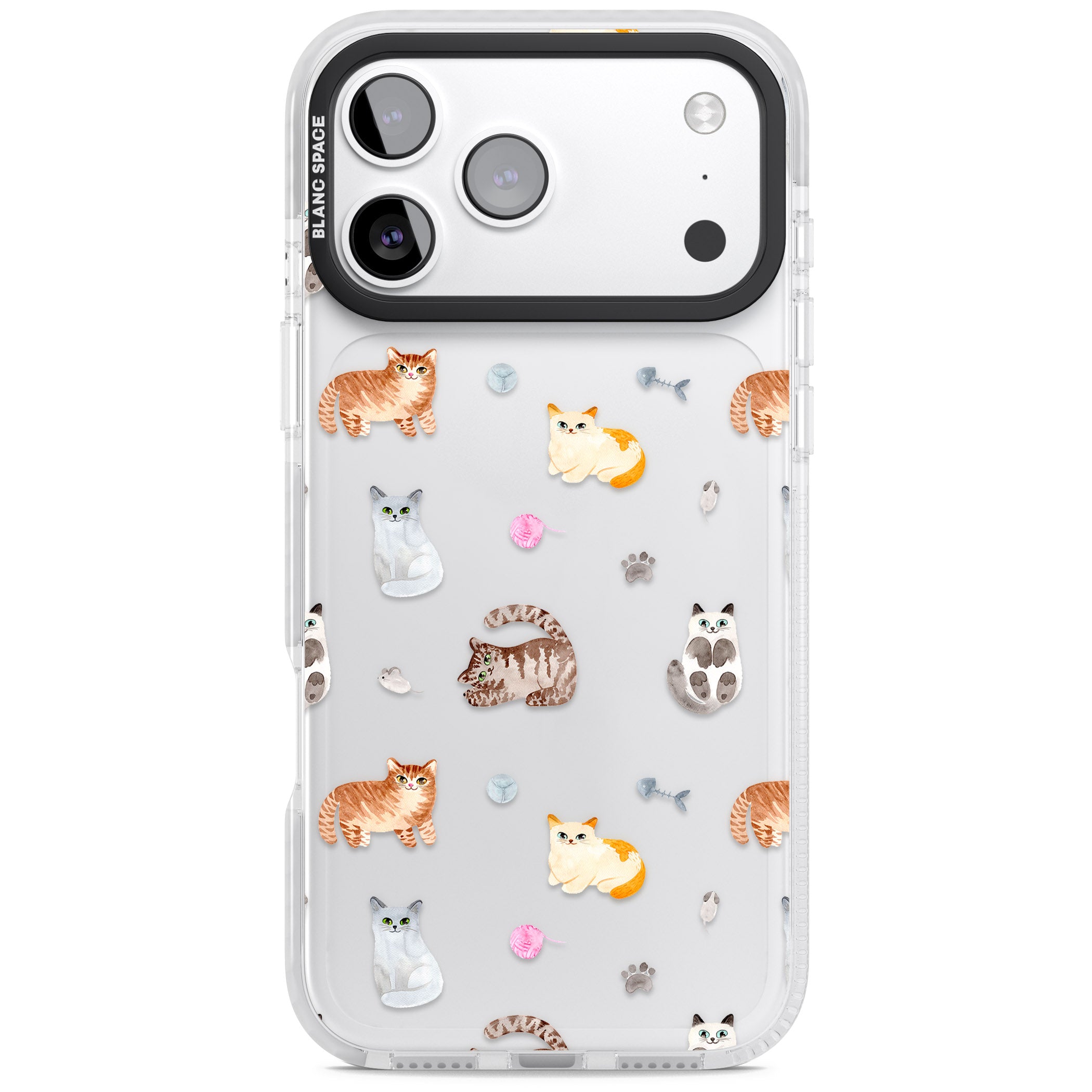 Playful Cats iPhone 17 Pro Impact Clear Phone Case