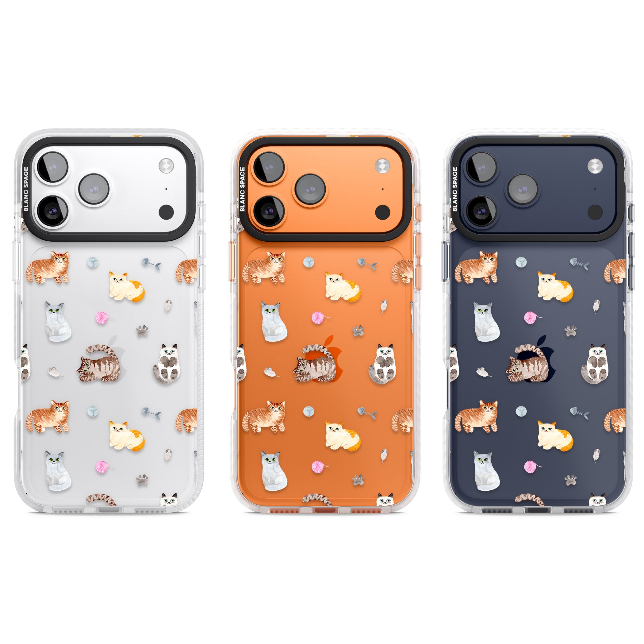 Playful Cats iPhone 17 Pro Impact Clear Phone Case APT Impact Protection