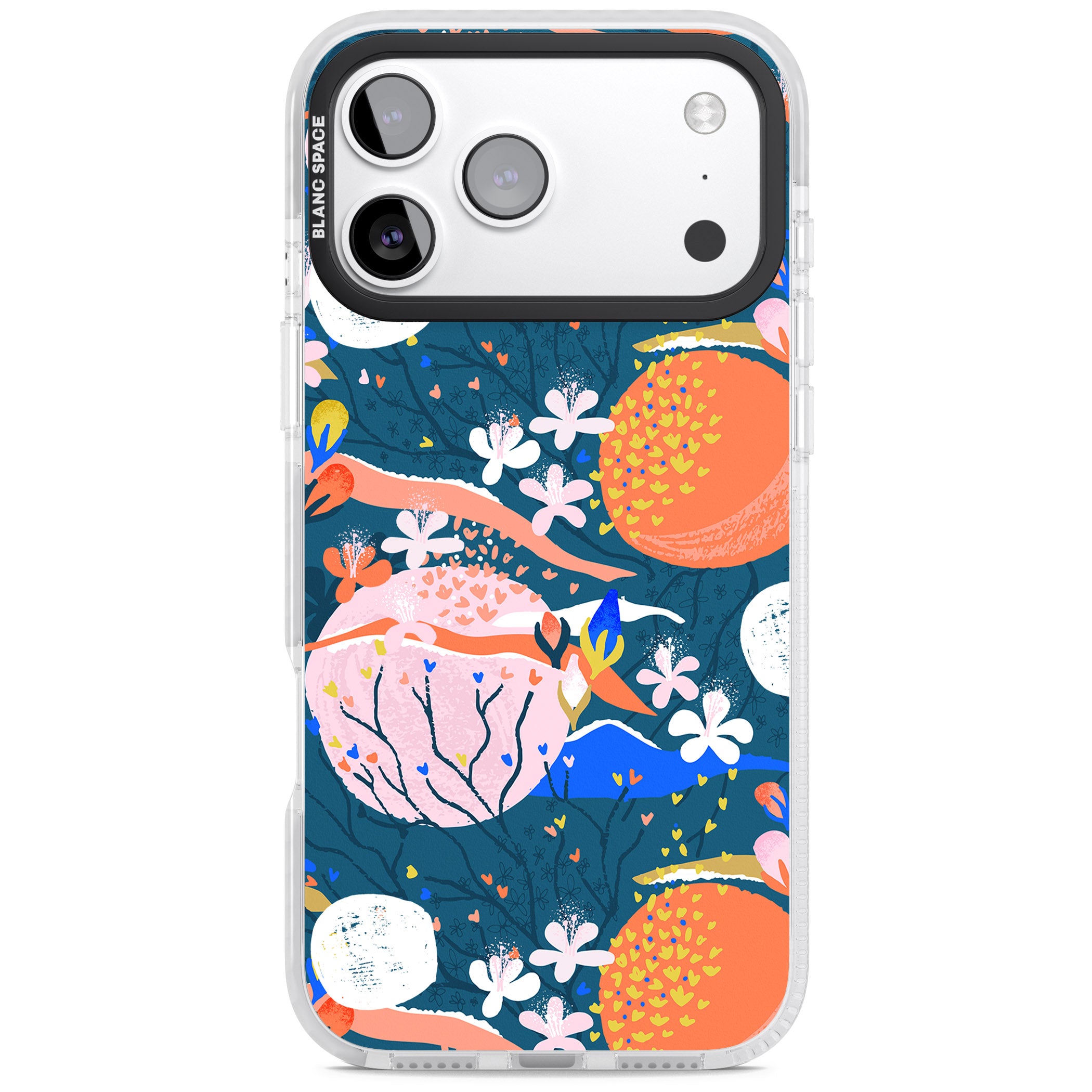 Vibrant Coral Pattern iPhone 17 Pro Impact Pro Clear Phone Case