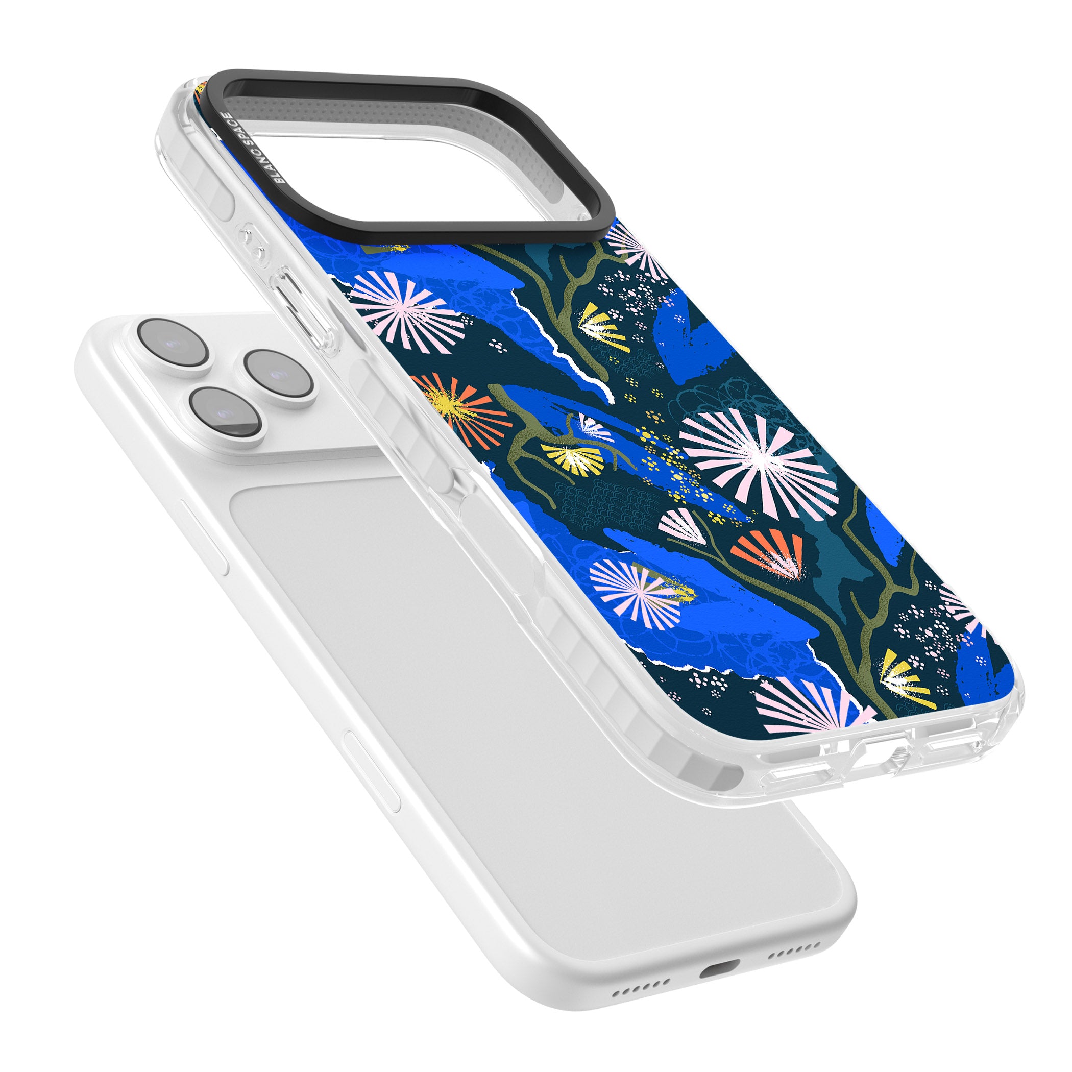 Dark Botanicals Abstract Pattern iPhone 17 Pro Impact Pro Clear Phone Case Colours