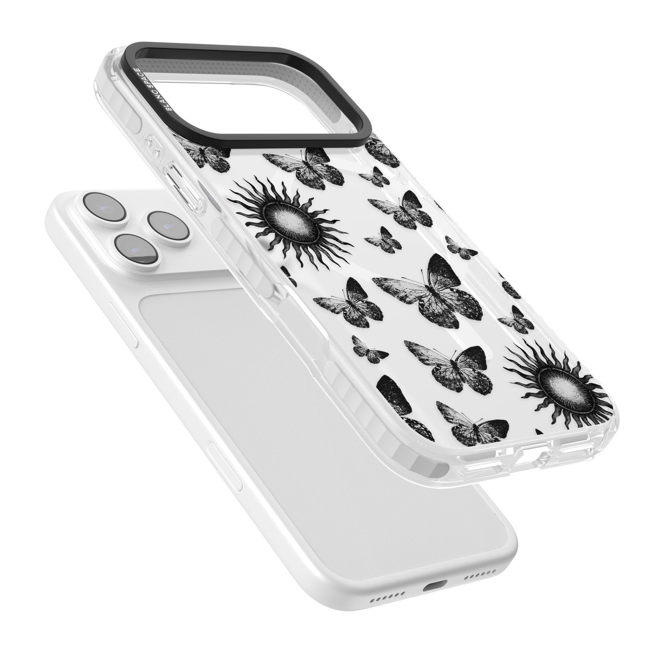 Butterflies Suns iPhone 17 Pro Impact Pro Clear Phone Case Colours