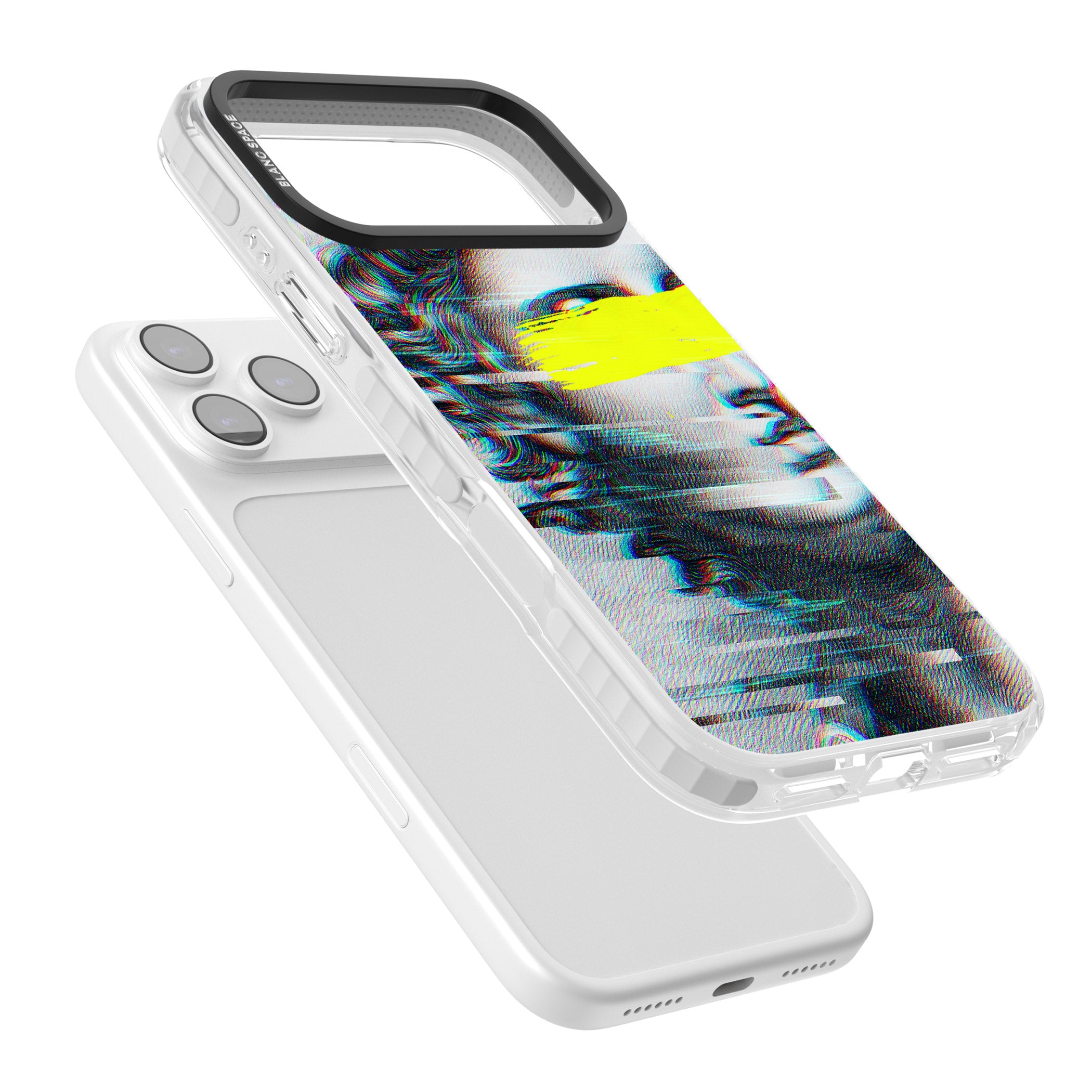 Glitched Fragment iPhone 17 Pro Impact Pro Clear Phone Case Colours