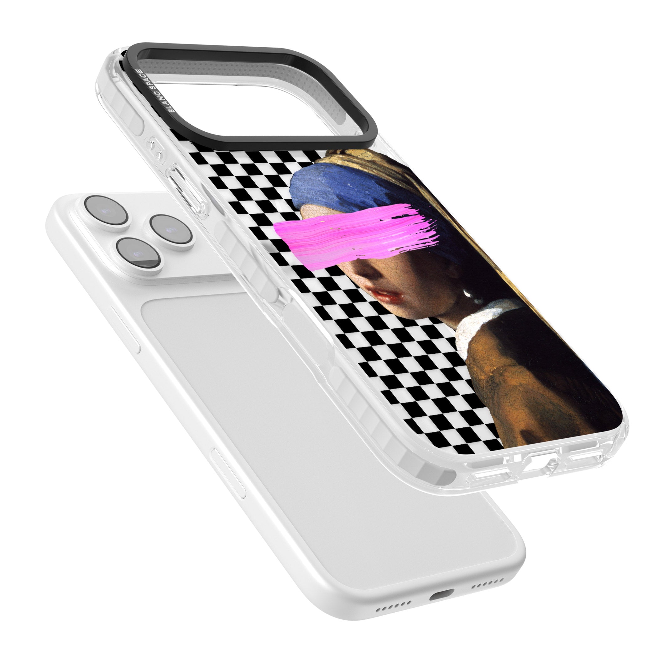 Abstract Pearl Girl iPhone 17 Pro Impact Pro Clear Phone Case Colours