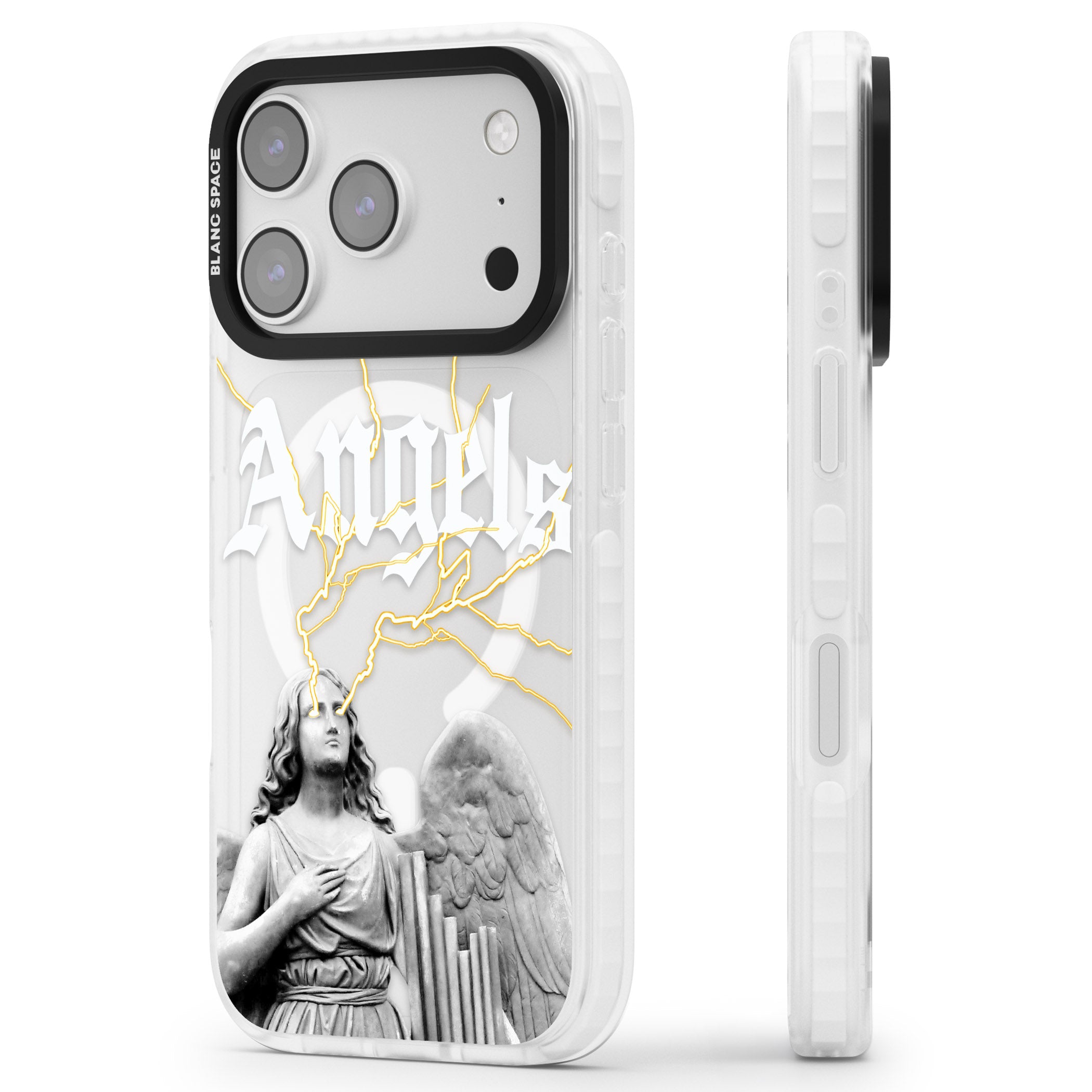 Angels iPhone 17 Pro Impact Pro Clear Phone Case Side Profile