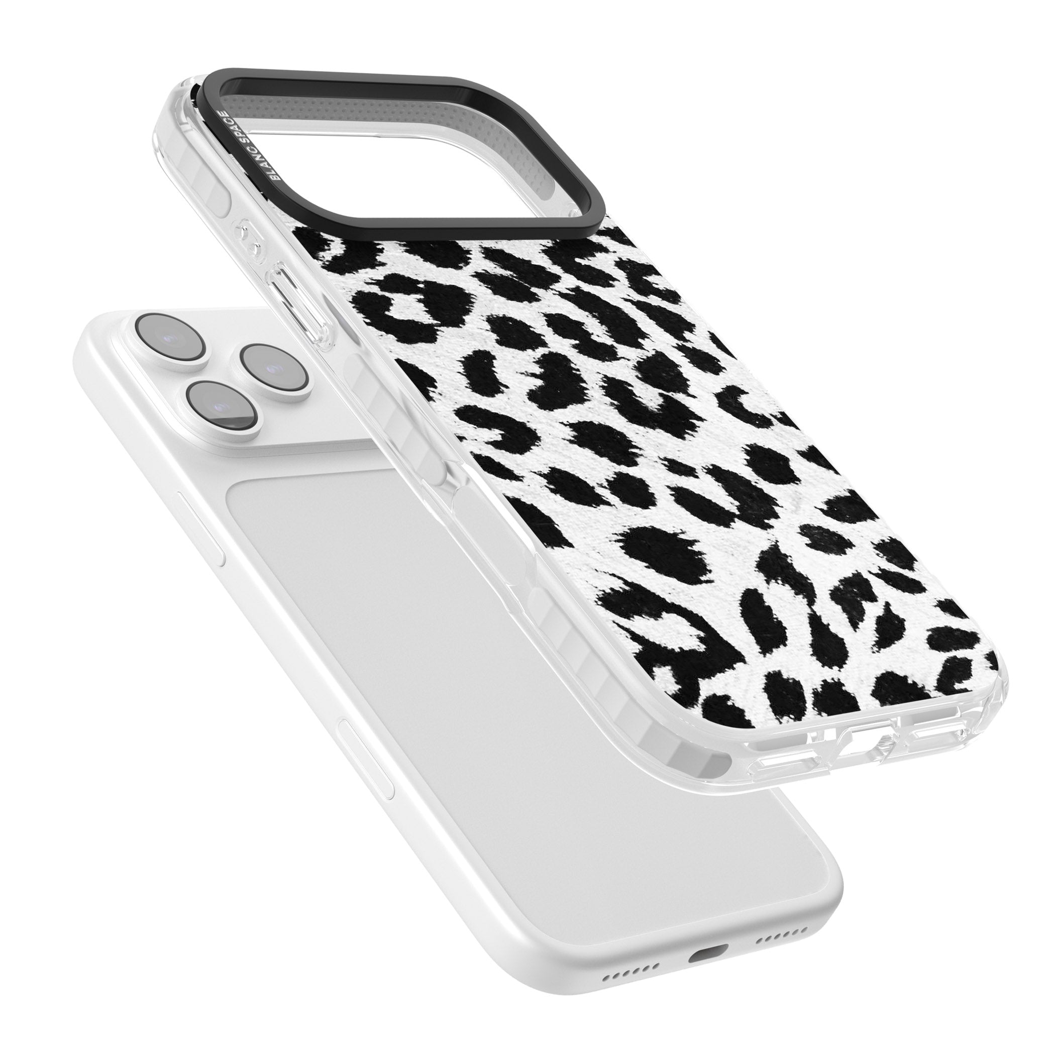 Rar Leopard Print White iPhone 17 Pro Impact Pro Clear Phone Case Colours