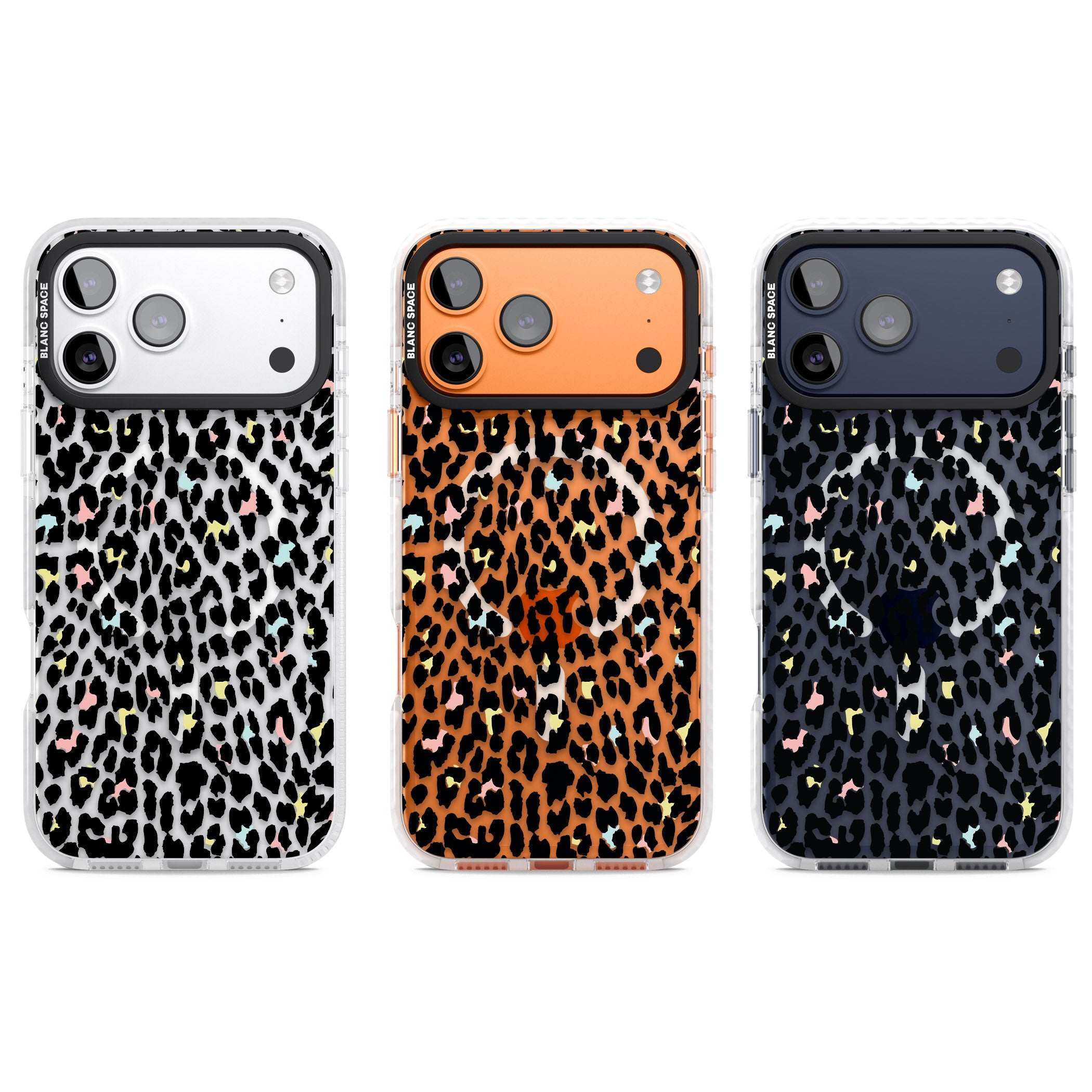 Pastel Leopard Print iPhone 17 Pro Impact Pro Clear Phone Case APT Impact Protection