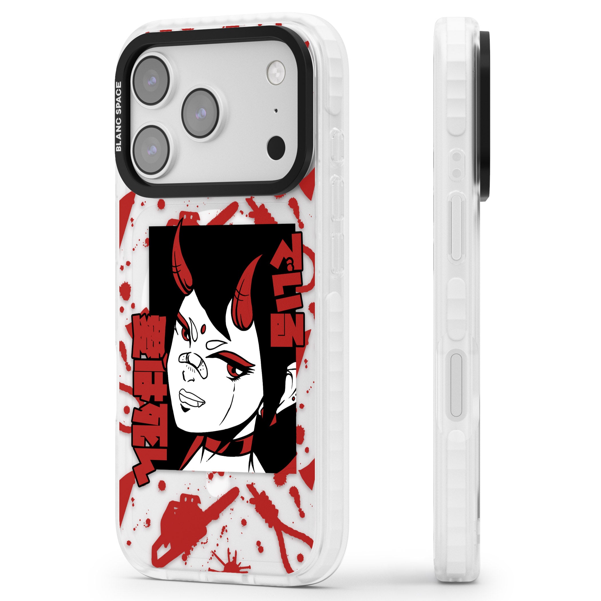 She'S A Devil iPhone 17 Pro Impact Pro Clear Phone Case Side Profile