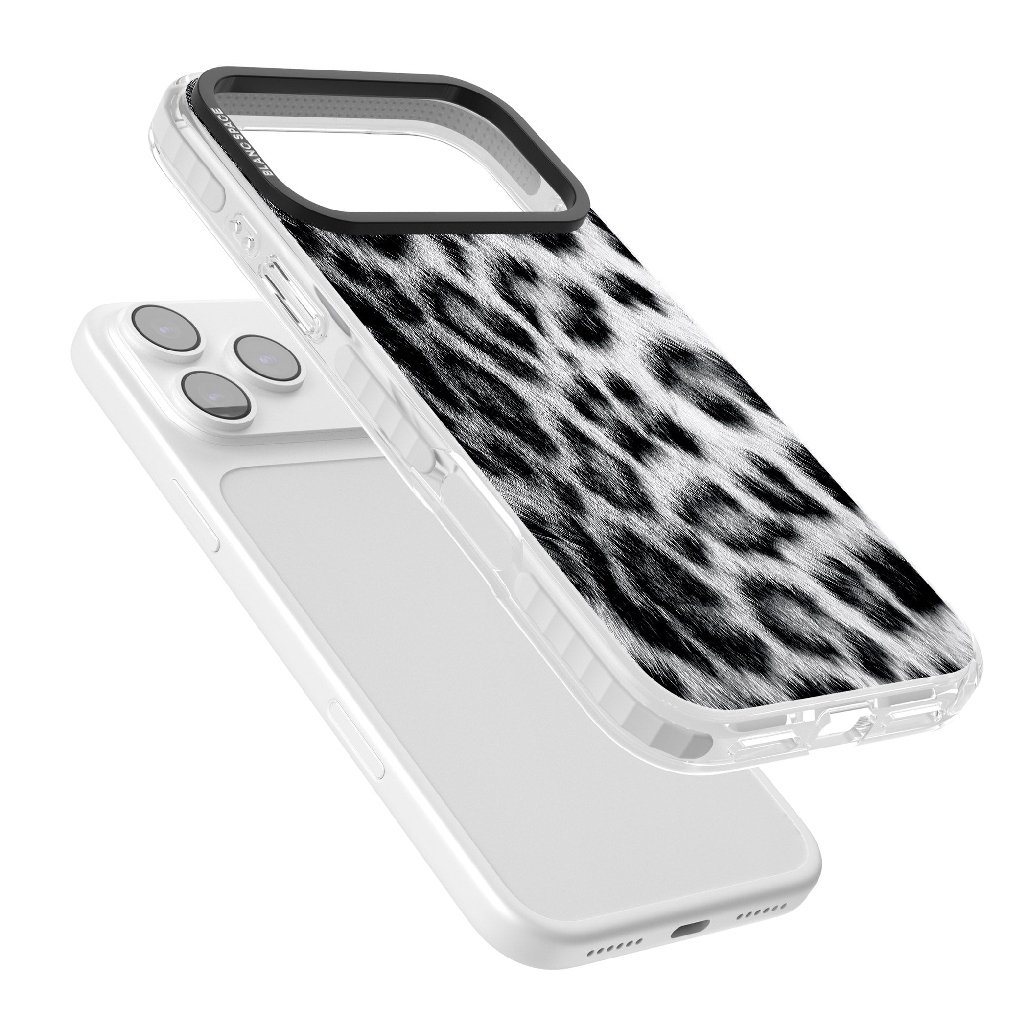 Animal Fur Pattern Snow Leopard iPhone 17 Pro Impact Pro Clear Phone Case Colours