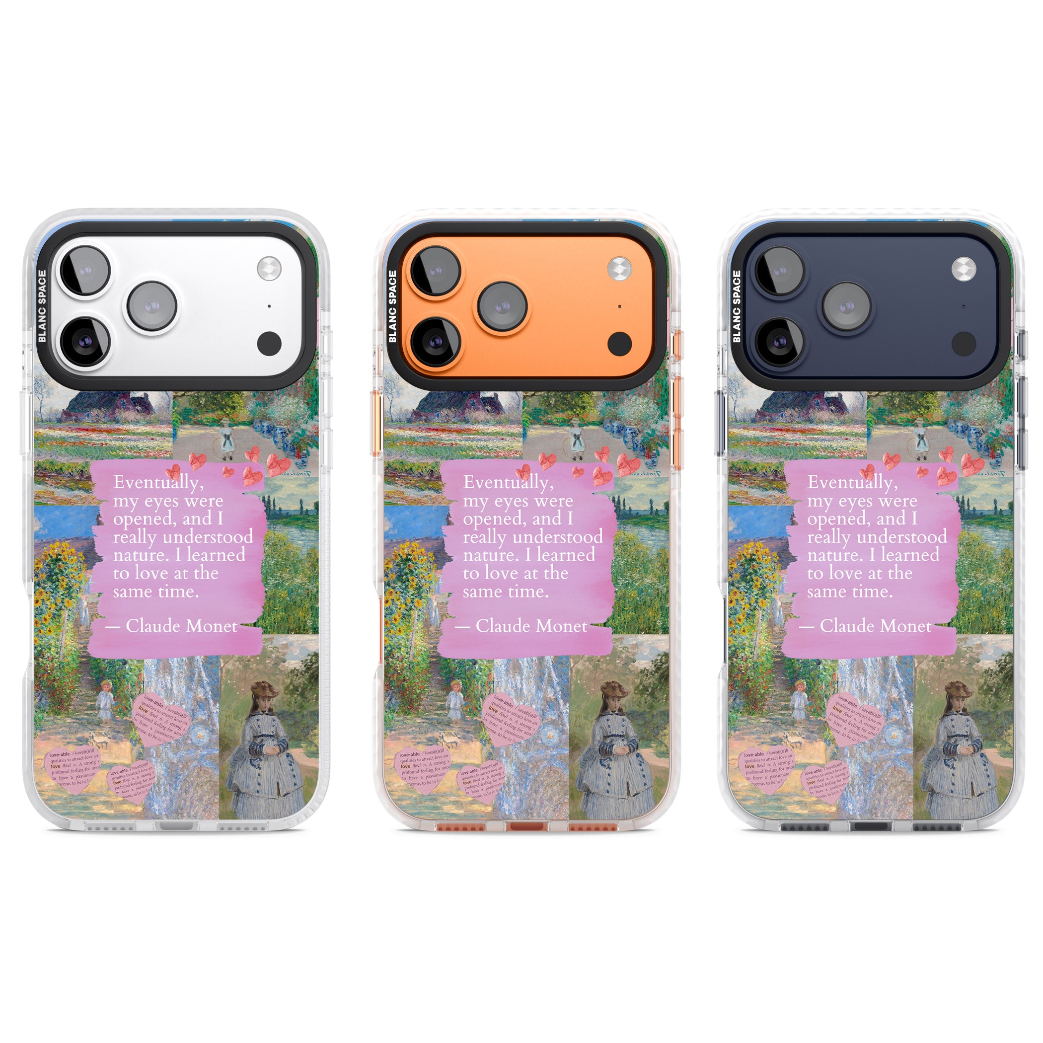 Monet 'Eyes Were Opened' Collage iPhone 17 Pro Impact Pro Clear Phone Case APT Impact Protection