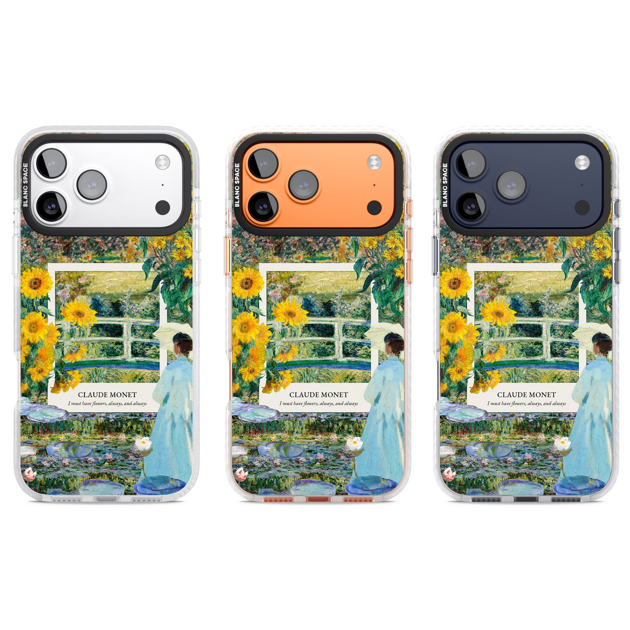 Monet Garden Bridge iPhone 17 Pro Impact Pro Clear Phone Case APT Impact Protection