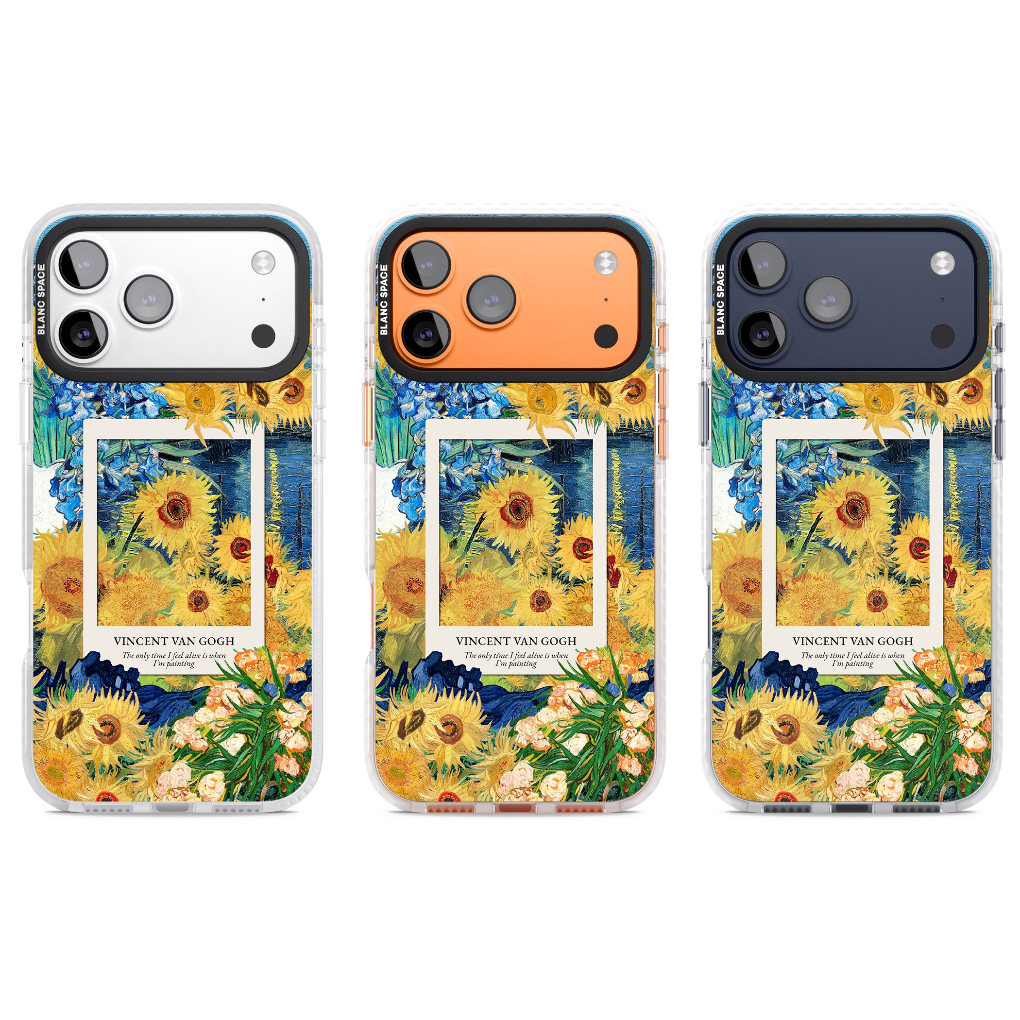 Van Gogh Sunflowers iPhone 17 Pro Impact Pro Clear Phone Case APT Impact Protection