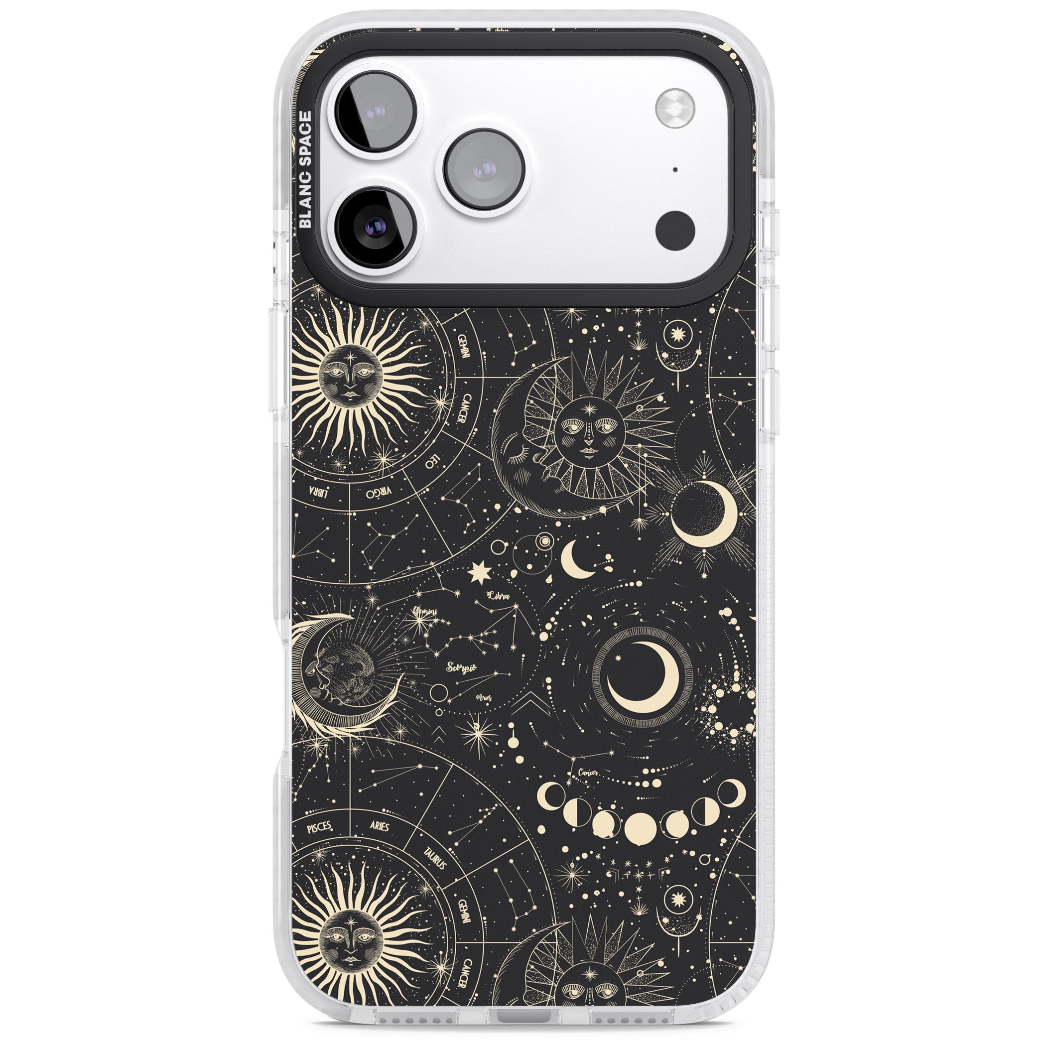 Celestial Suns, Moons & Zodiacs iPhone 17 Pro Impact Pro Clear Phone Case