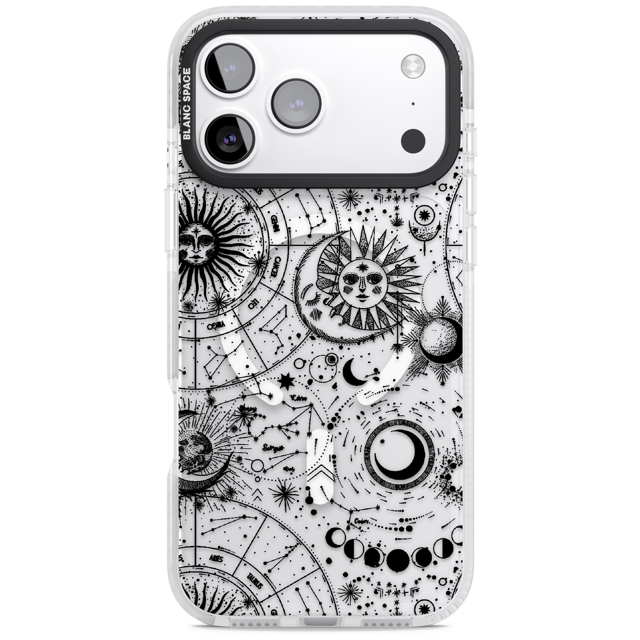 Celestial Zodiac iPhone 17 Pro Impact Pro Clear Phone Case