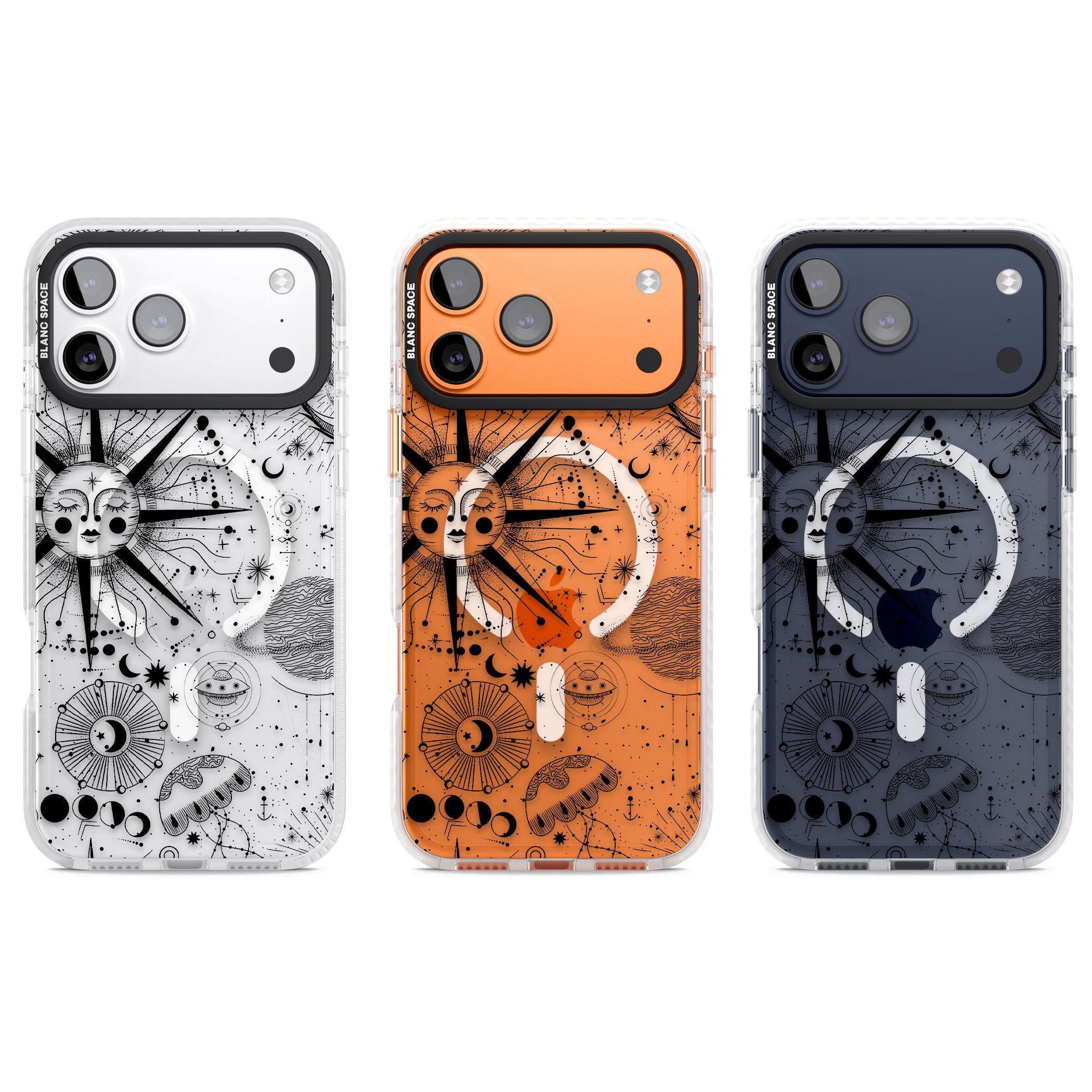 Cosmic Sun Zodiac iPhone 17 Pro Impact Pro Clear Phone Case APT Impact Protection