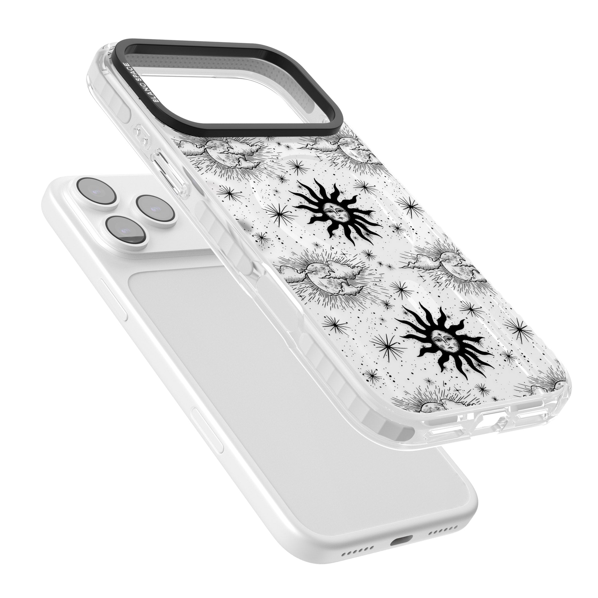 Vintage Sun & Moon iPhone 17 Pro Impact Pro Clear Phone Case Colours