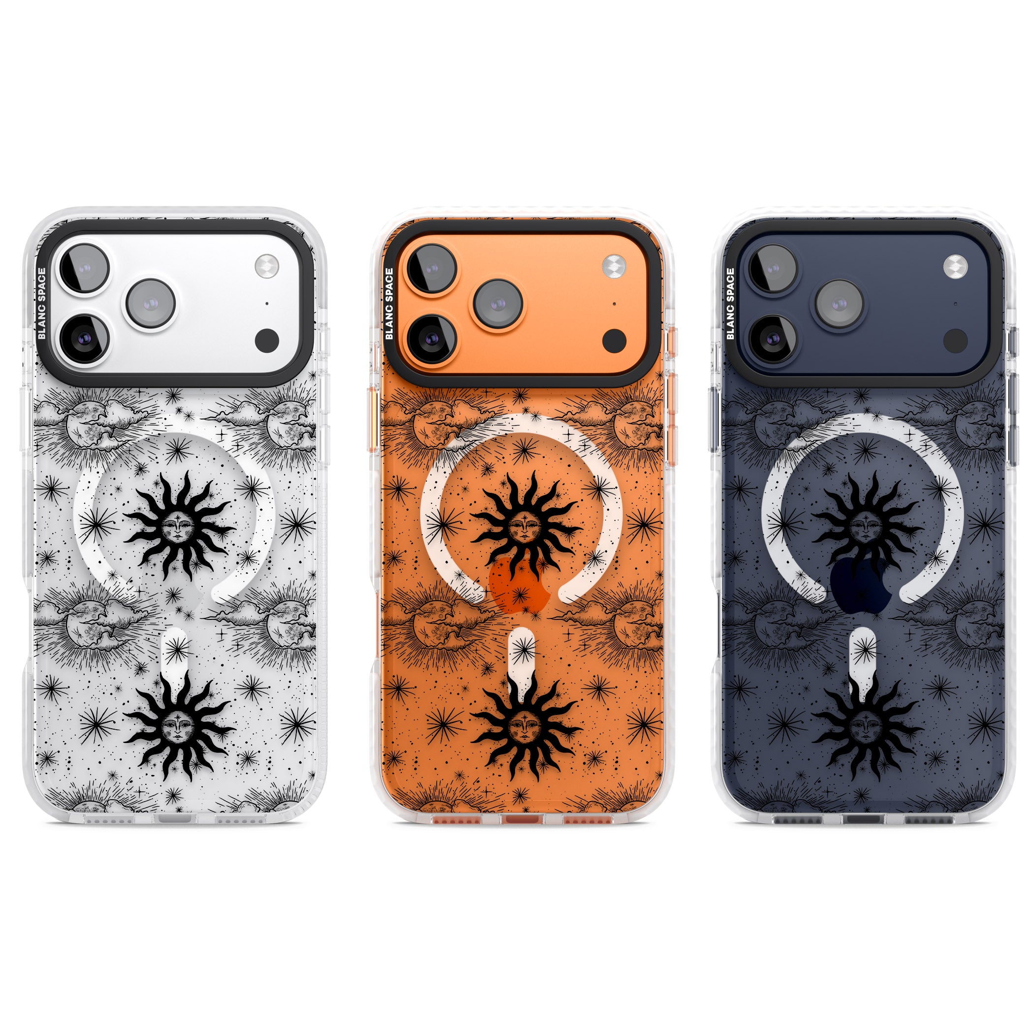 Vintage Sun & Moon iPhone 17 Pro Impact Pro Clear Phone Case APT Impact Protection