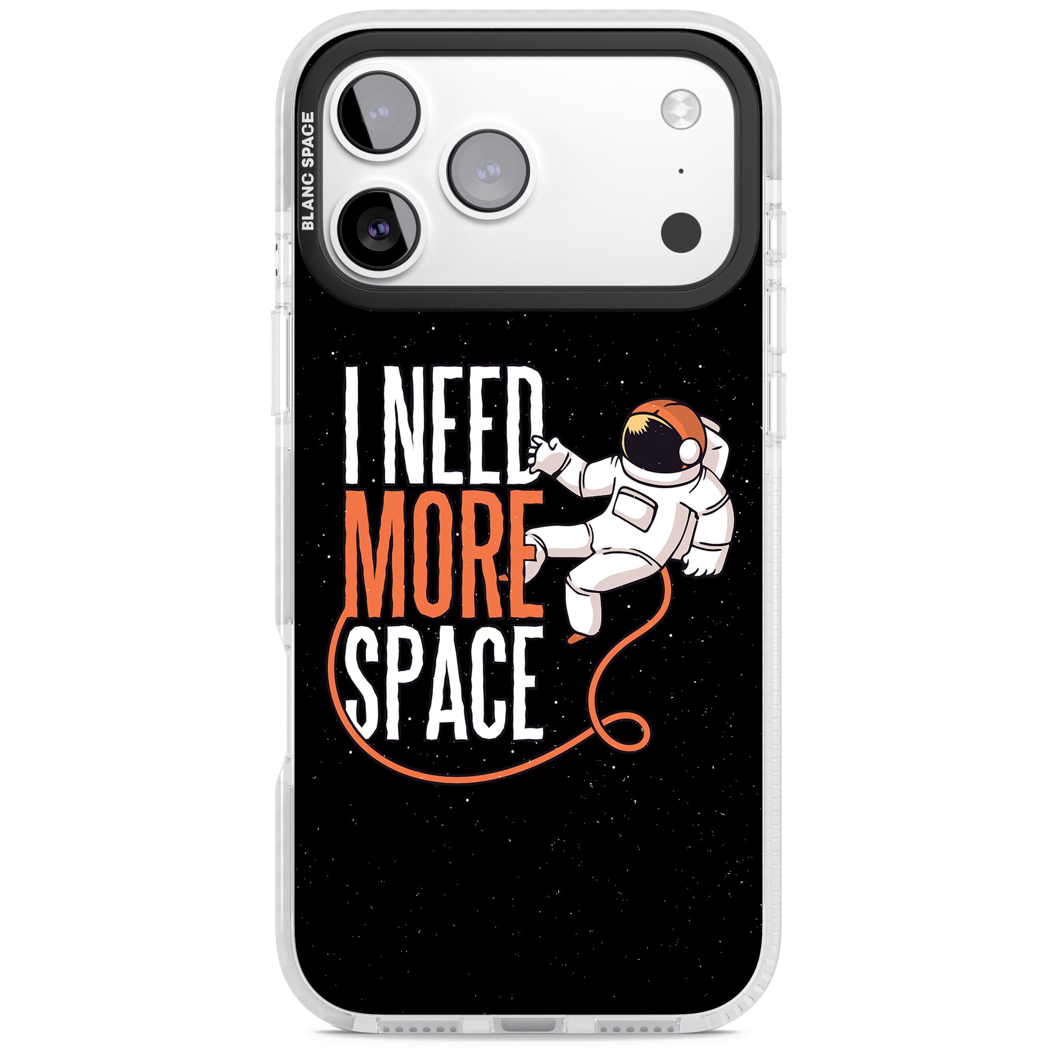 I Need More Space iPhone 17 Pro Impact Pro Clear Phone Case