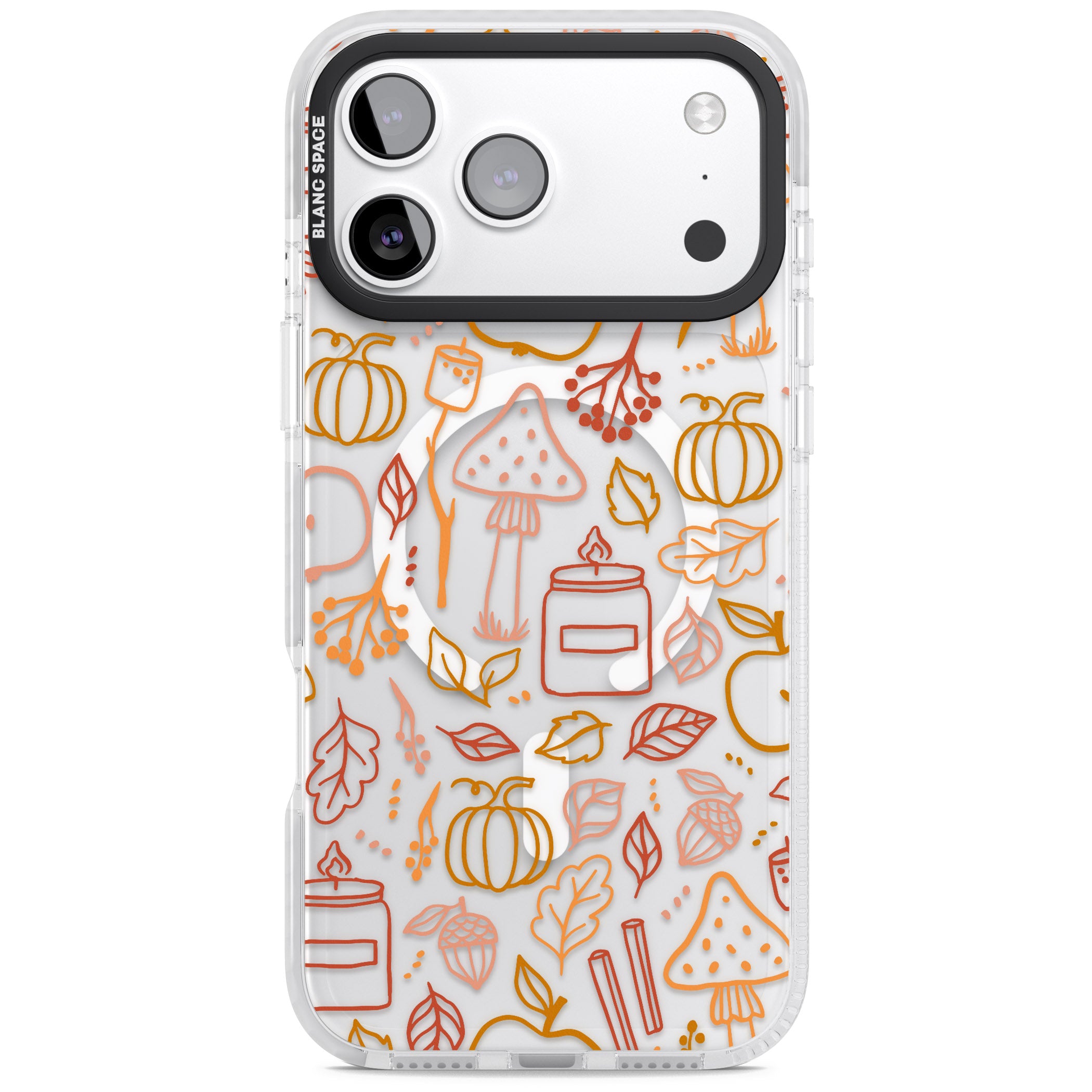 Autumn Line Pattern iPhone 17 Pro Impact Pro Clear Phone Case
