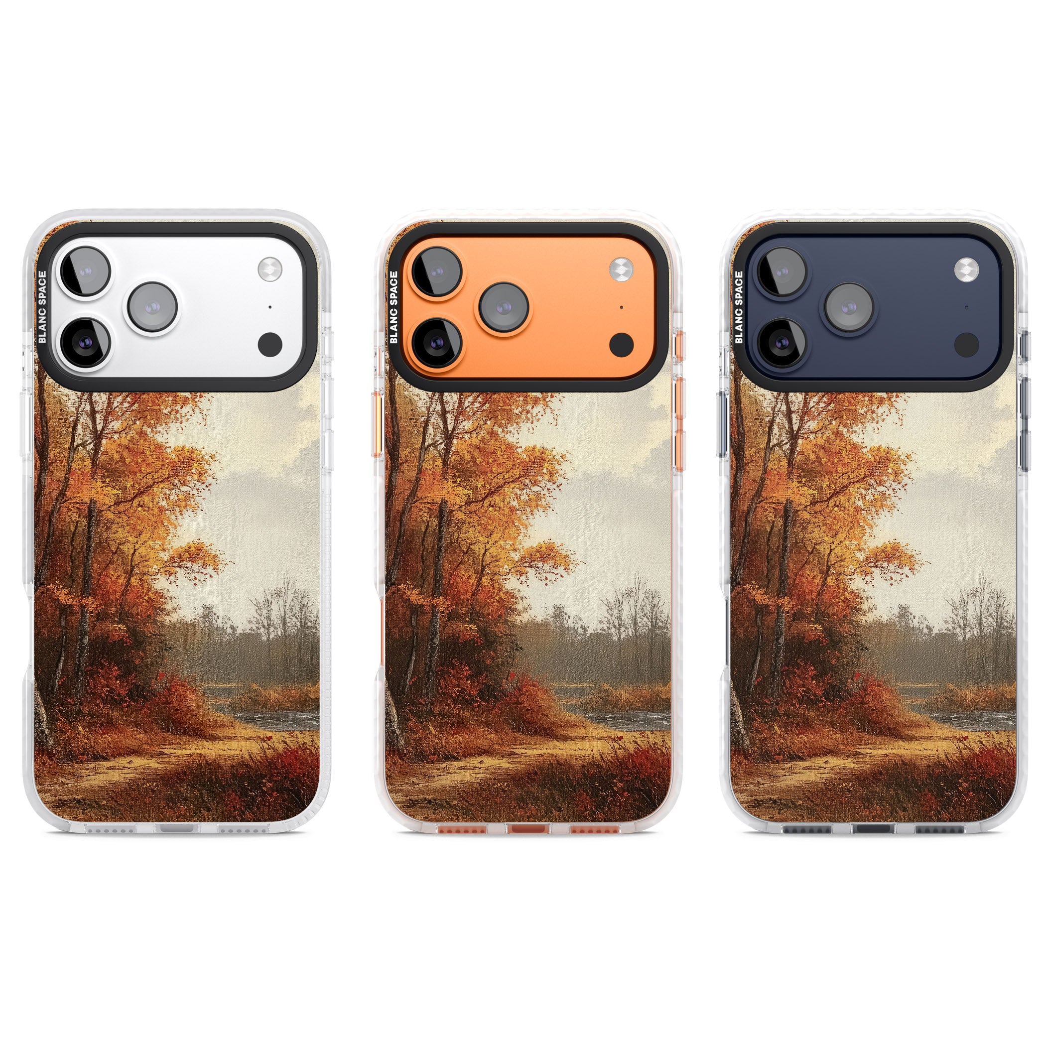 Vintage Autumn Oil Painting iPhone 17 Pro Impact Pro Clear Phone Case APT Impact Protection