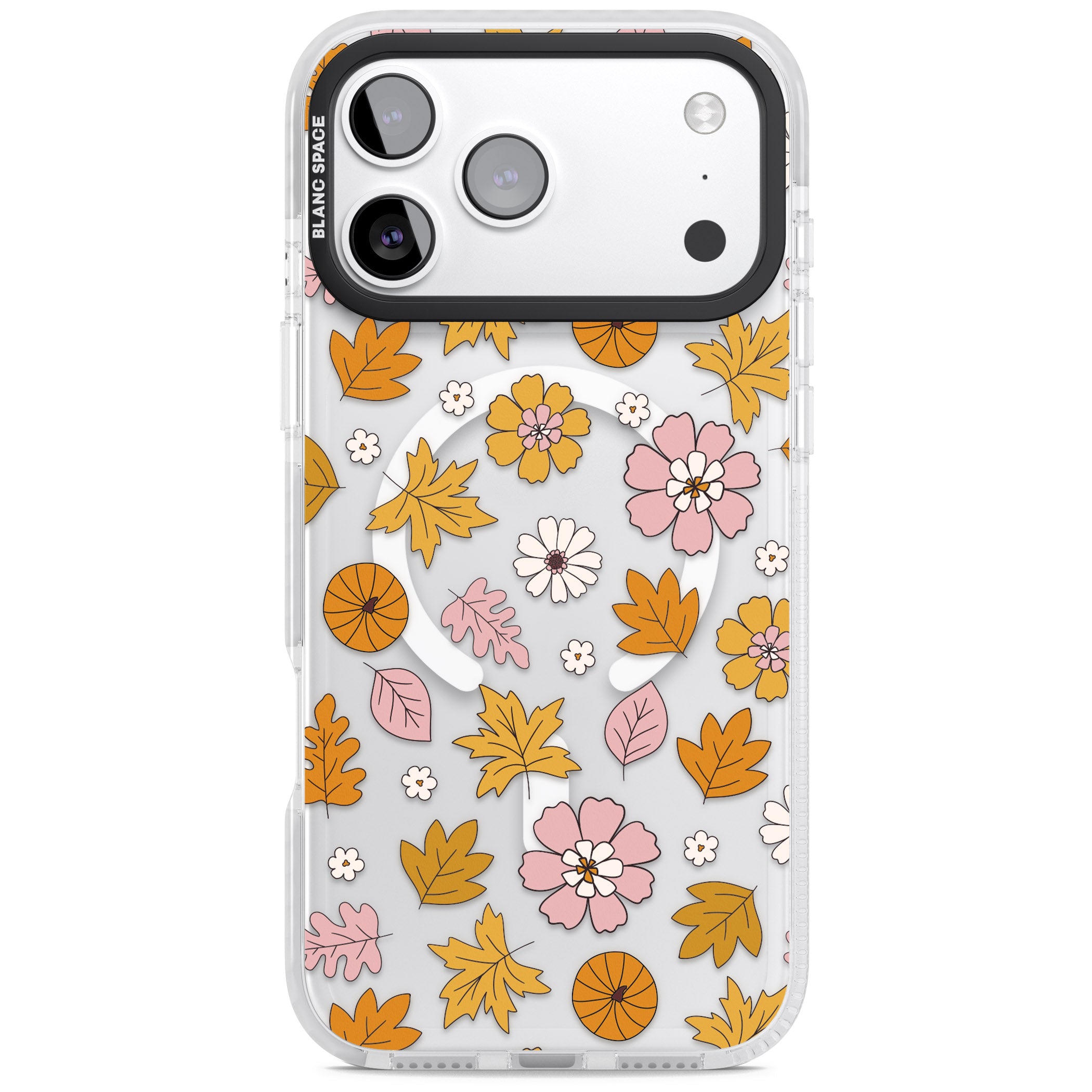 Autumn Leaves And Flowers iPhone 17 Pro Impact Pro Clear Phone Case