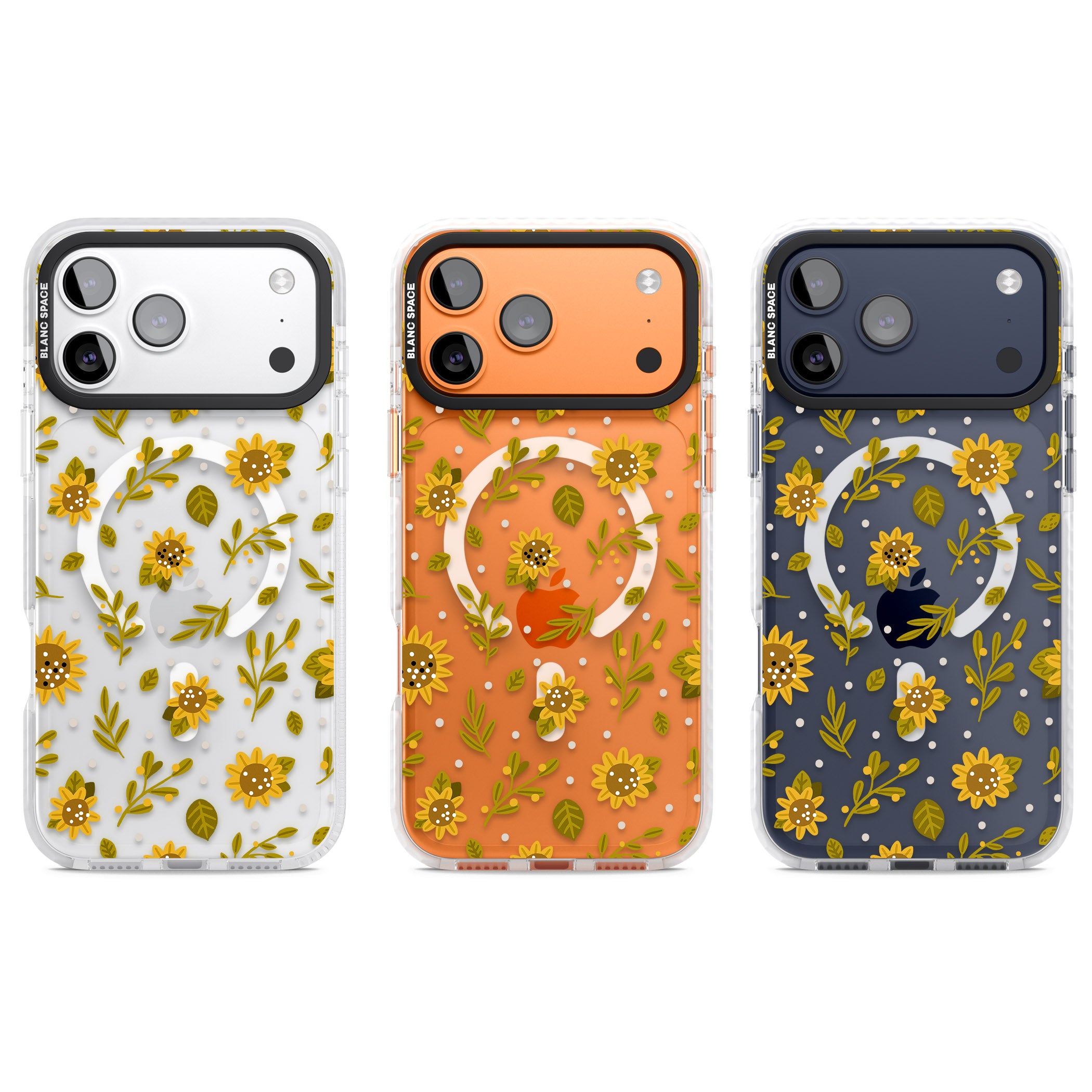 Bees & Sunflowers iPhone 17 Pro Impact Pro Clear Phone Case APT Impact Protection