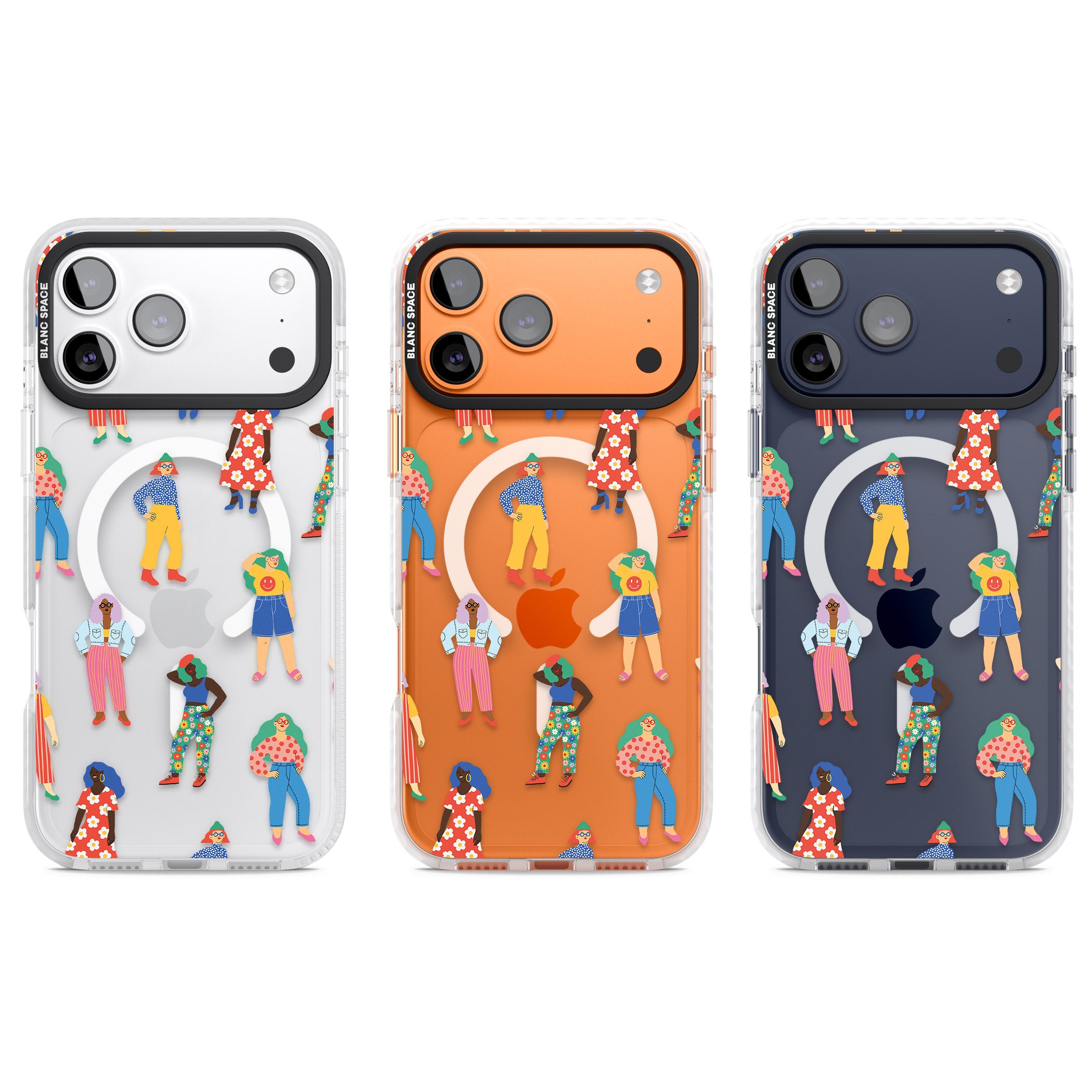 Girls Pattern iPhone 17 Pro Impact Pro Clear Phone Case APT Impact Protection