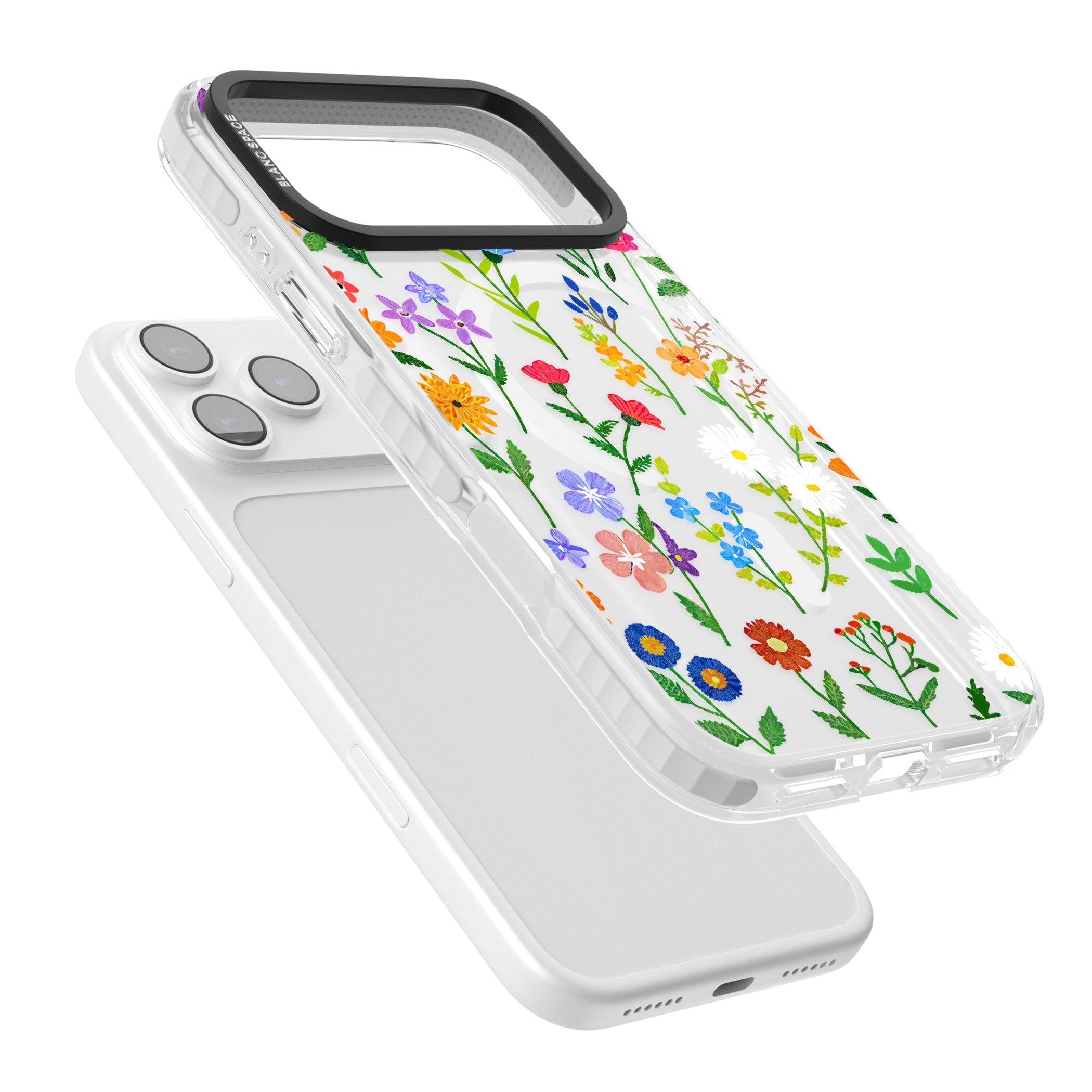 Wildflower Garden iPhone 17 Pro Impact Pro Clear Phone Case Colours