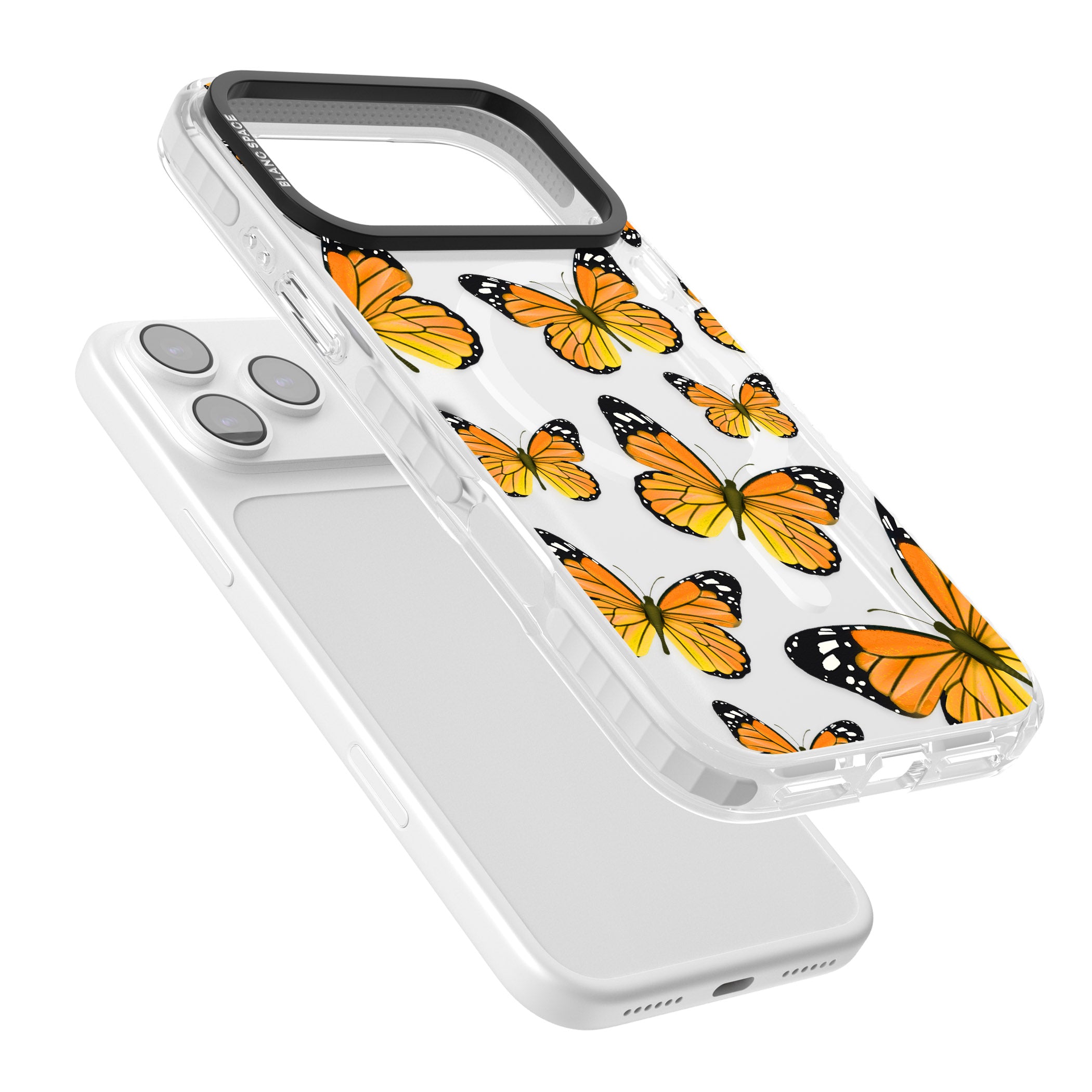 Sun Yellow Butterflies iPhone 17 Pro Impact Pro Clear Phone Case Colours